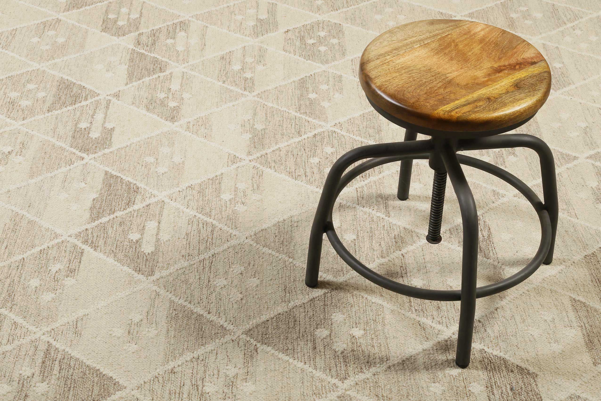 Green Looop Teppich »Vermont GL-82101«, rechteckig, 5 mm Höhe, handgewebter Naturfaserteppich aus 80% Wolle 20% Baumwolle, Wohnzimmer