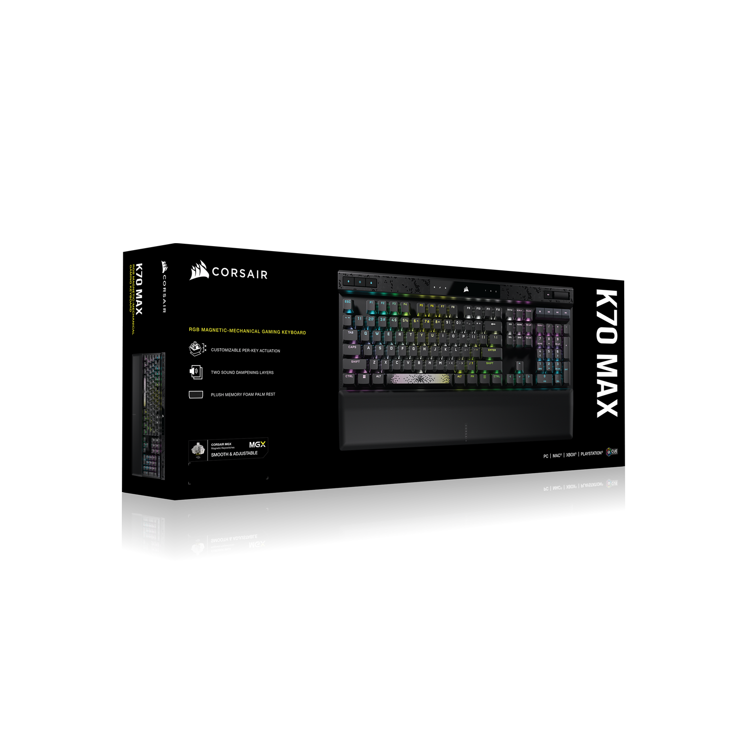 Gaming-Tastatur mit bestellen »K70 (Multimedia-Tasten), RGB«, UNIVERSAL anpassbaren Corsair MAX Magnetschaltern |