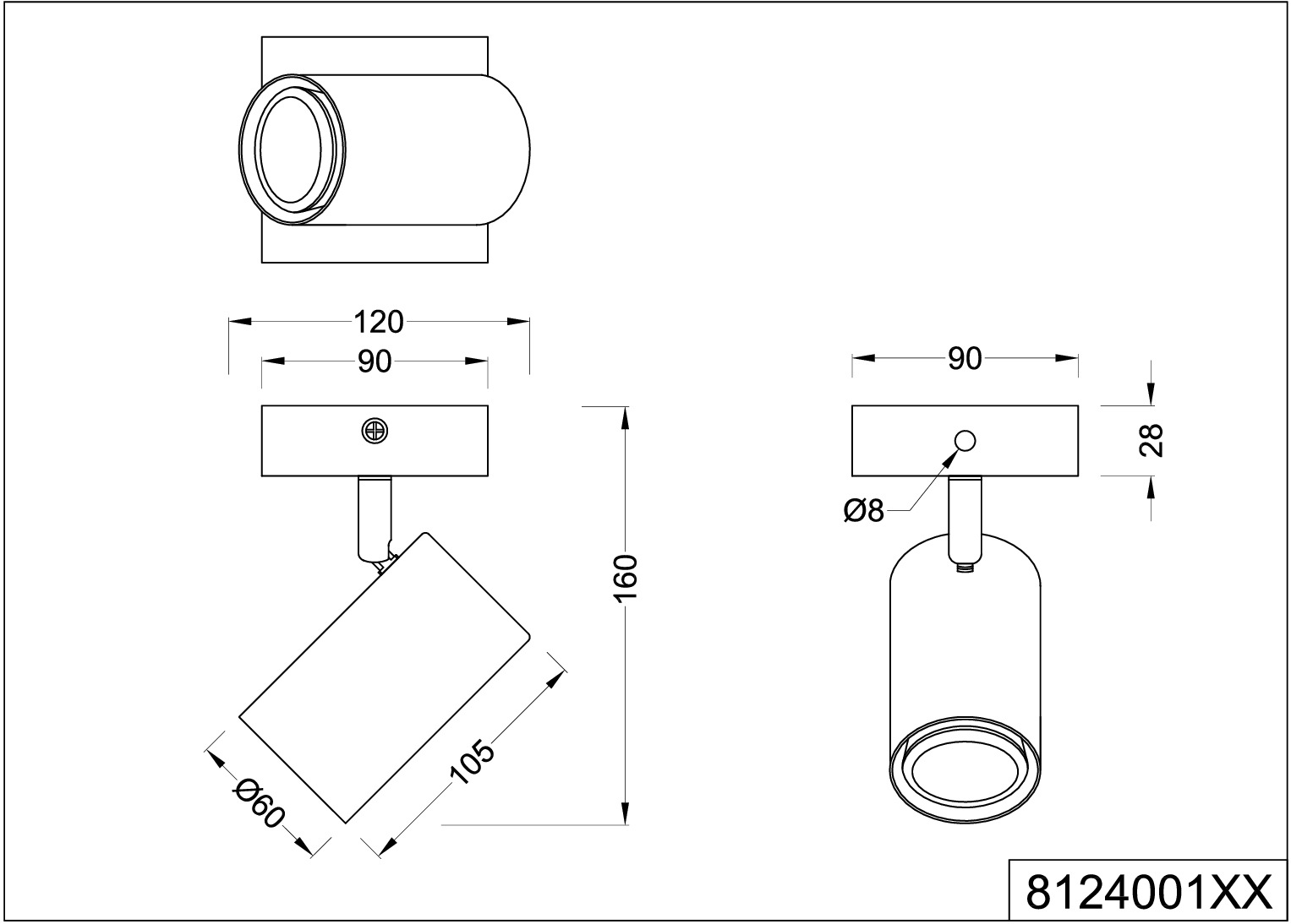 TRIO Leuchten Deckenspot »Marley«, 1 flammig, Leuchtmittel GU10 | ohne Leuchtmittel, Wand-und Deckenmontage per Stecker o. Fest-Anschluss, Holz Baldachin