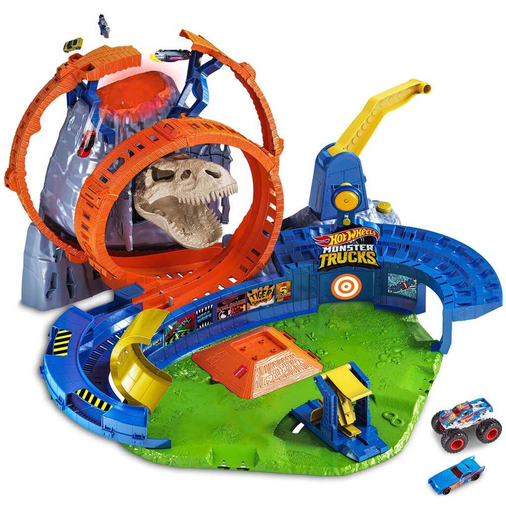 Hot Wheels Autorennbahn »Monster Trucks Vulkan Arena Spielset«