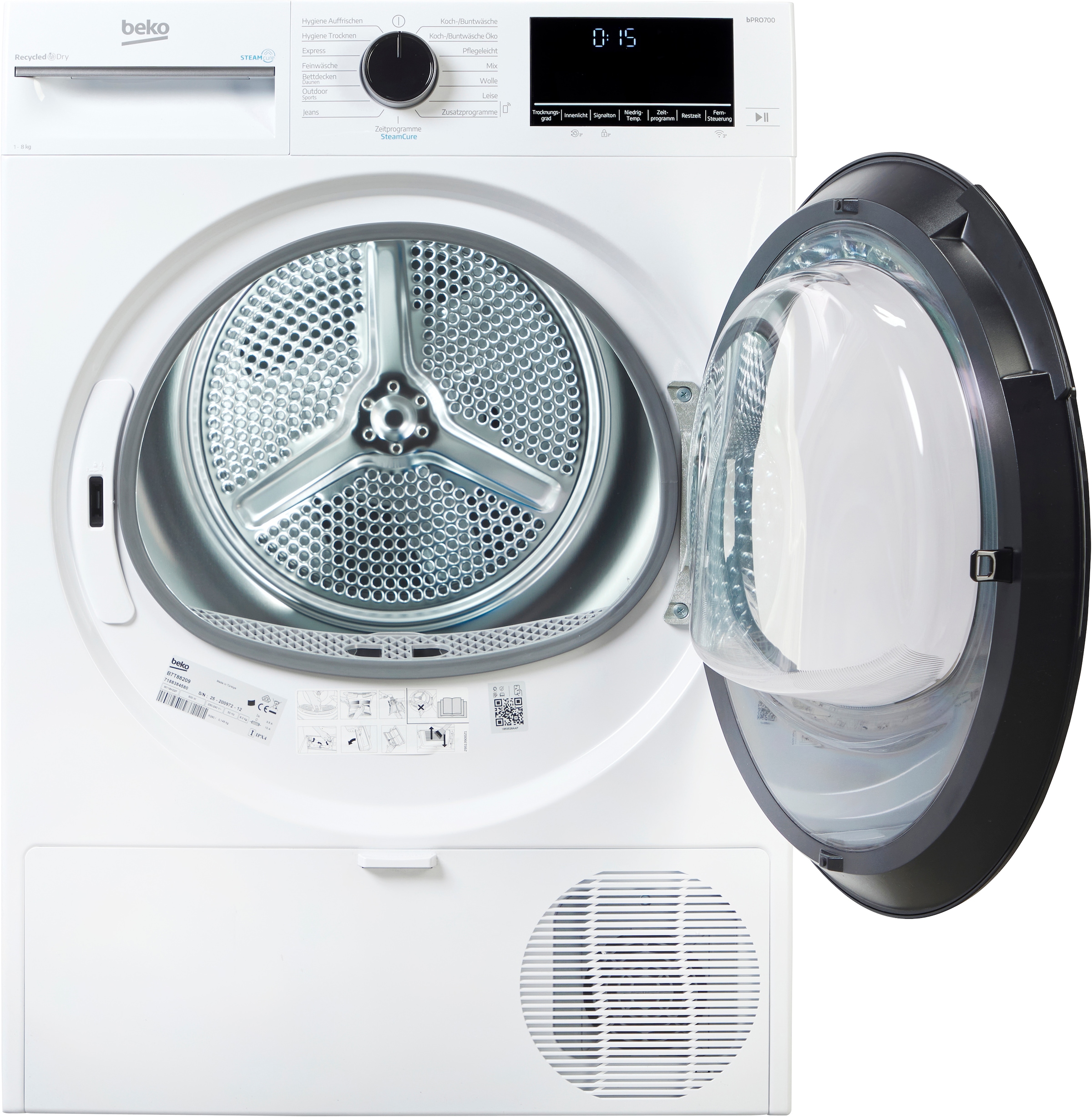 BEKO Wärmepumpentrockner »B7T88209« Die AquaWave Trommel bewegt die Wäsche sanft und effektiv