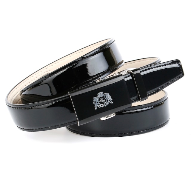 Anthoni Crown Ledergürtel, mit silberfarbener Glas-Schließe bequem kaufen