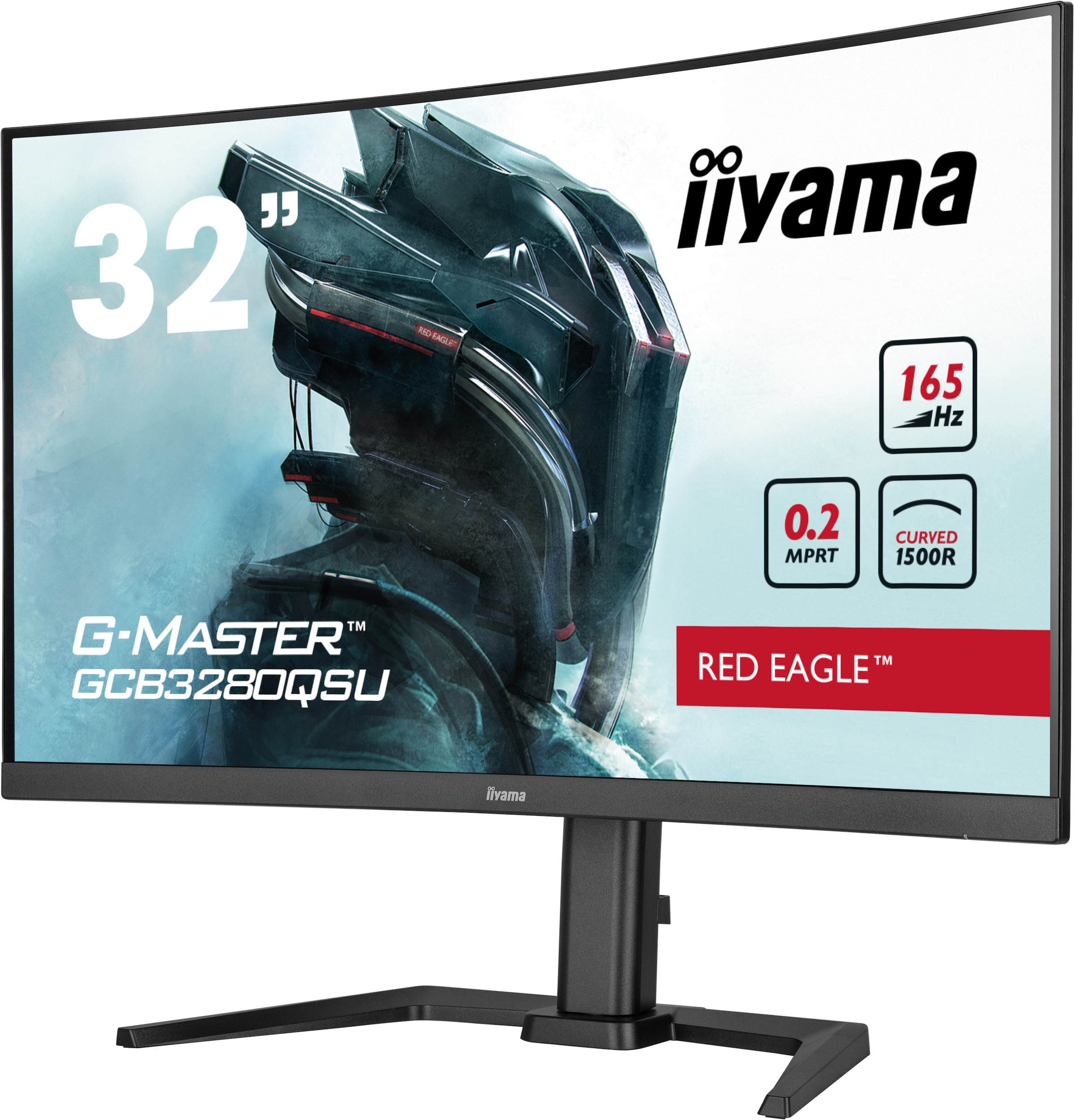 Iiyama Curved-Gaming-LED-Monitor »GCB3280QSU-B1«, 80 cm/32 Zoll, 2560 x 1440 px, WQHD, 0,2 ms Reaktionszeit, 165 Hz