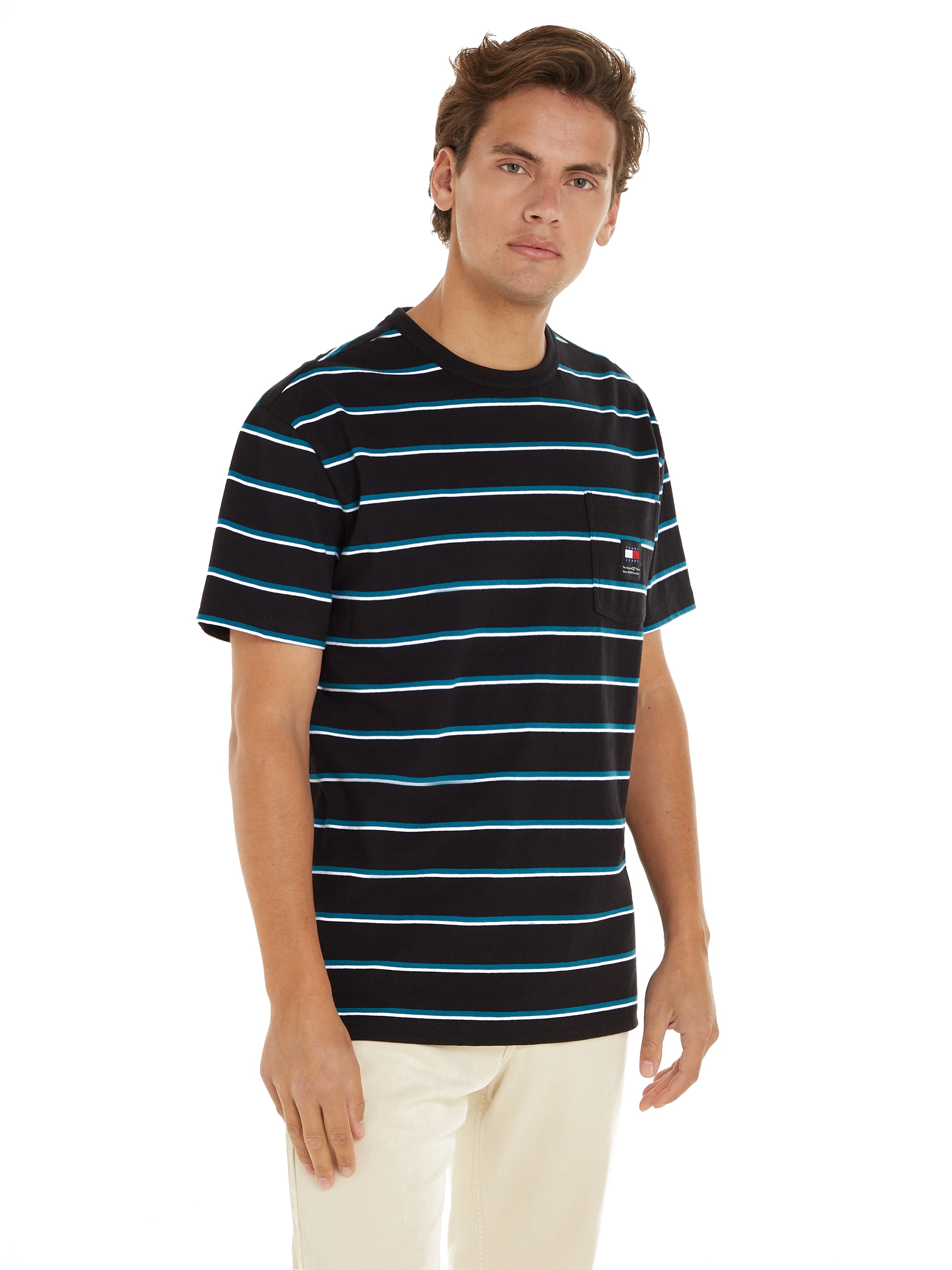 Tommy Jeans T-Shirt »TJM REG EASY STRIPE TEE«, gestreift