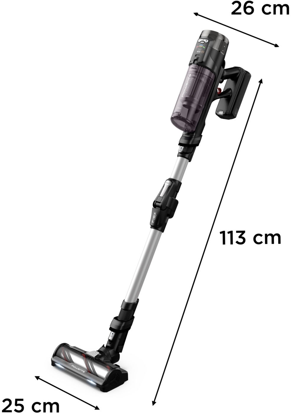 Rowenta Akku-Handstaubsauger »13.60 Allergy, hohe Saugleistung, ultraleicht, Flex-Gelenk, LED-Licht«, sehr leicht, automatische Saugleistungsanpassung, RH9A36
