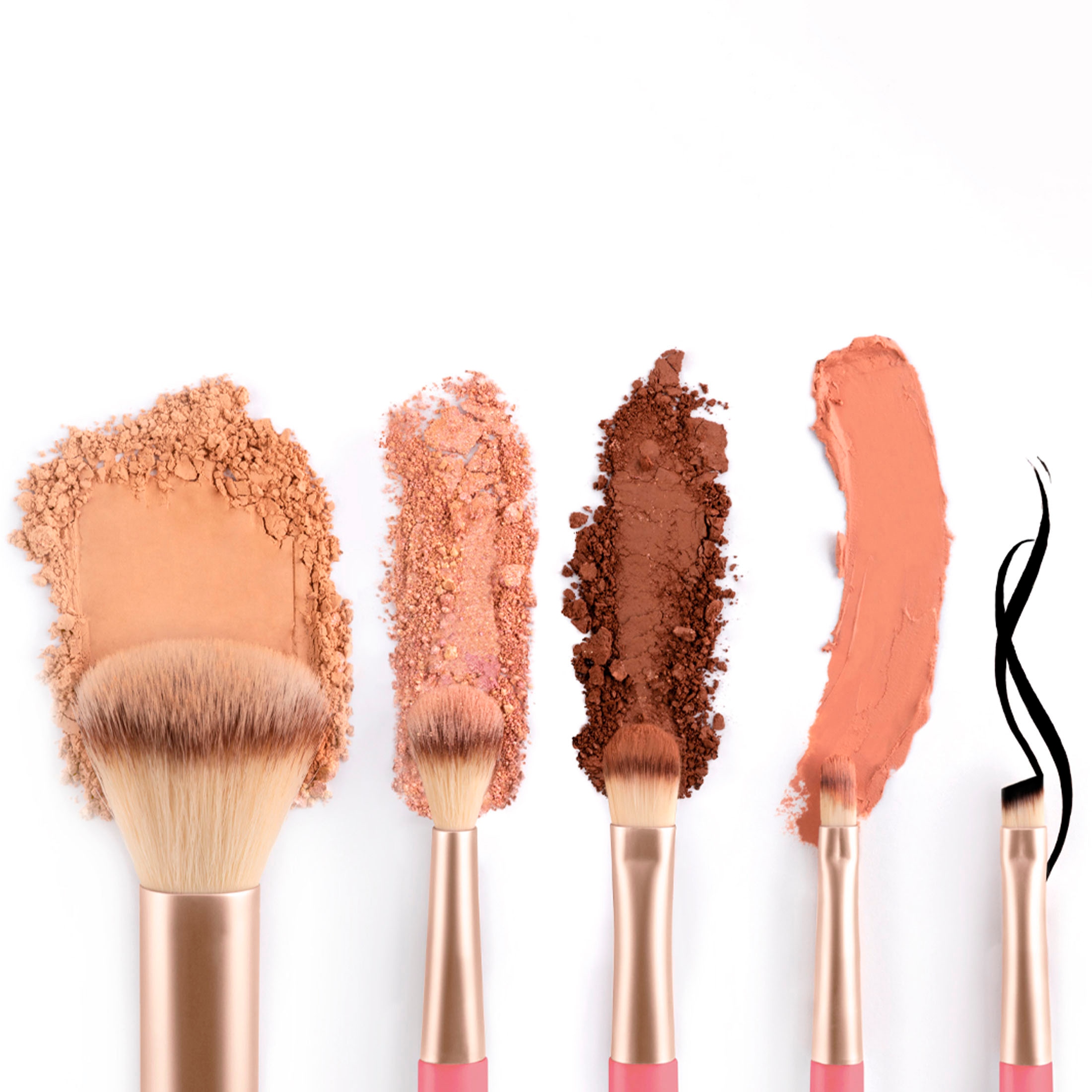 Luvia Cosmetics Puderpinsel »Travel Set - Anniversary«, (Set, 5 tlg.), Veganes Pinselhaar für perfekten Look.