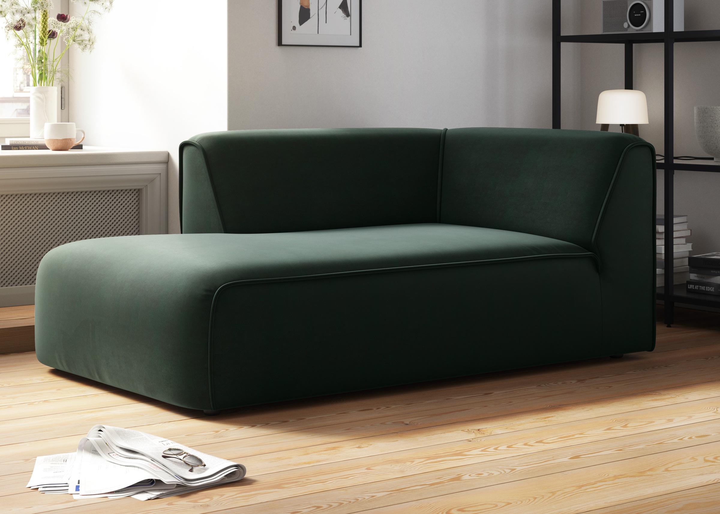 RAUM.ID Ottomane »Merid Chaiselongue, Maße B/T/H: 100/162/70 cm«, als Modul oder separat verwendbar, für individuelle Zusammenstellung