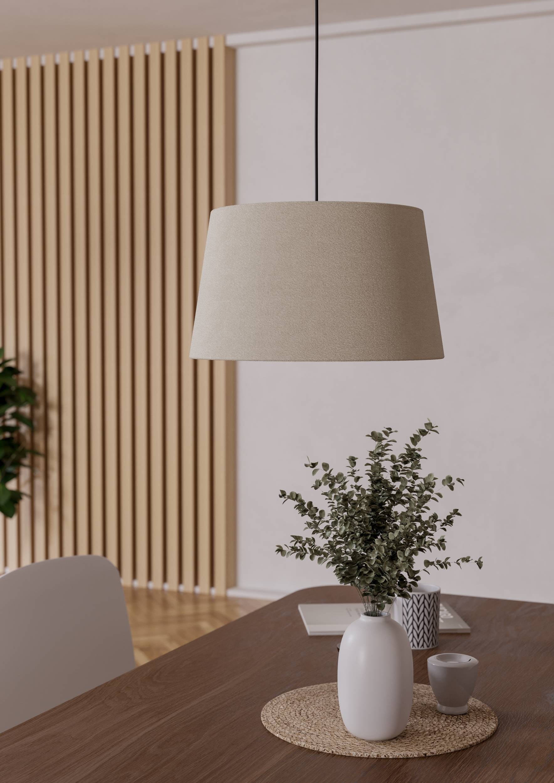 EGLO Hängeleuchte »Febres Hängelampe, Pendelleuchte über Esstisch, Metall und Textil, E27« E27 1 Stk. Hängeleuchte - H110 x Ø35 cm - schwarz - 1X60W exkl.