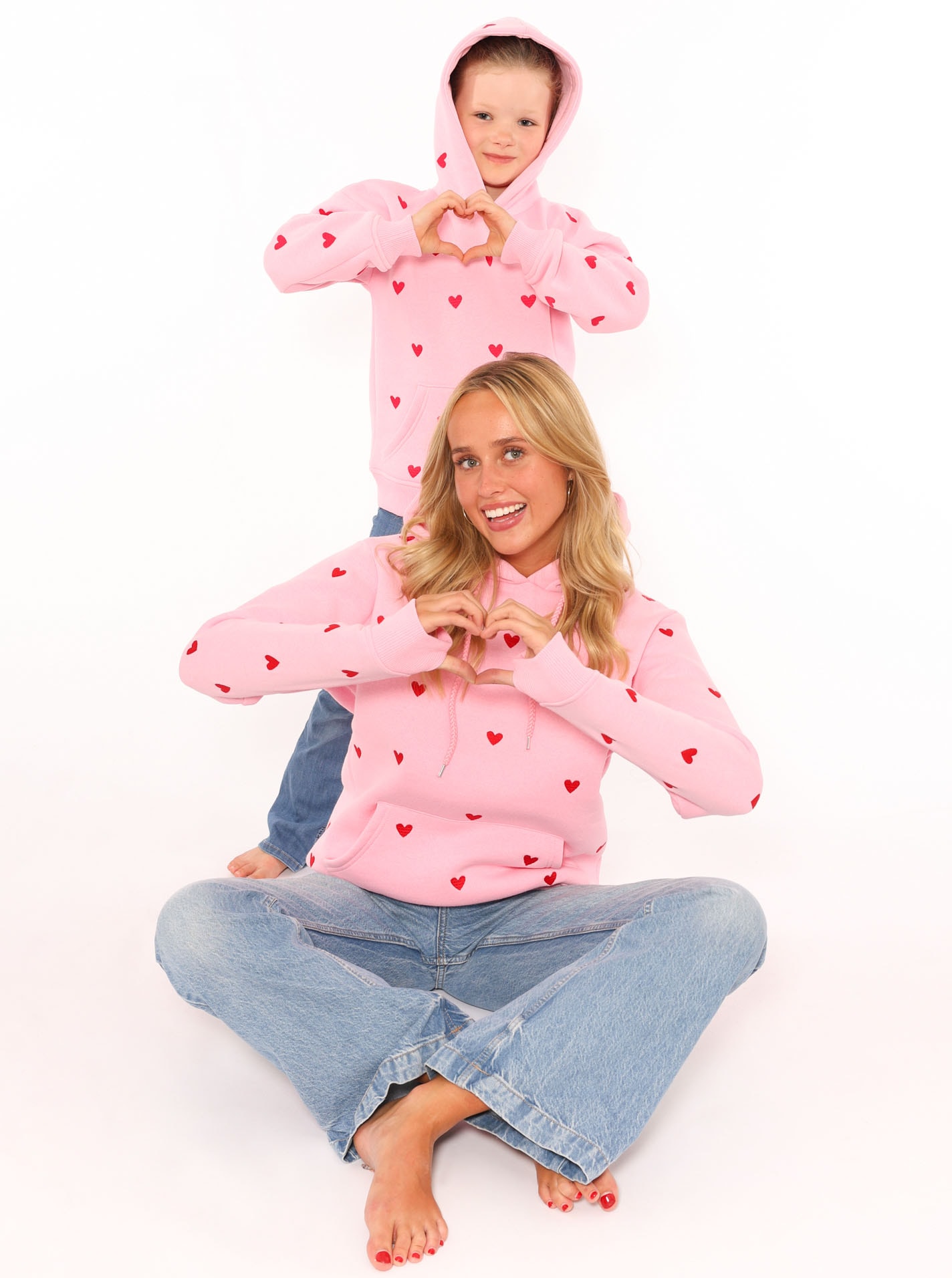 Zwillingsherz Hoodie »"Hearts"«, mit Mini Me Style für Mütter & Töchter