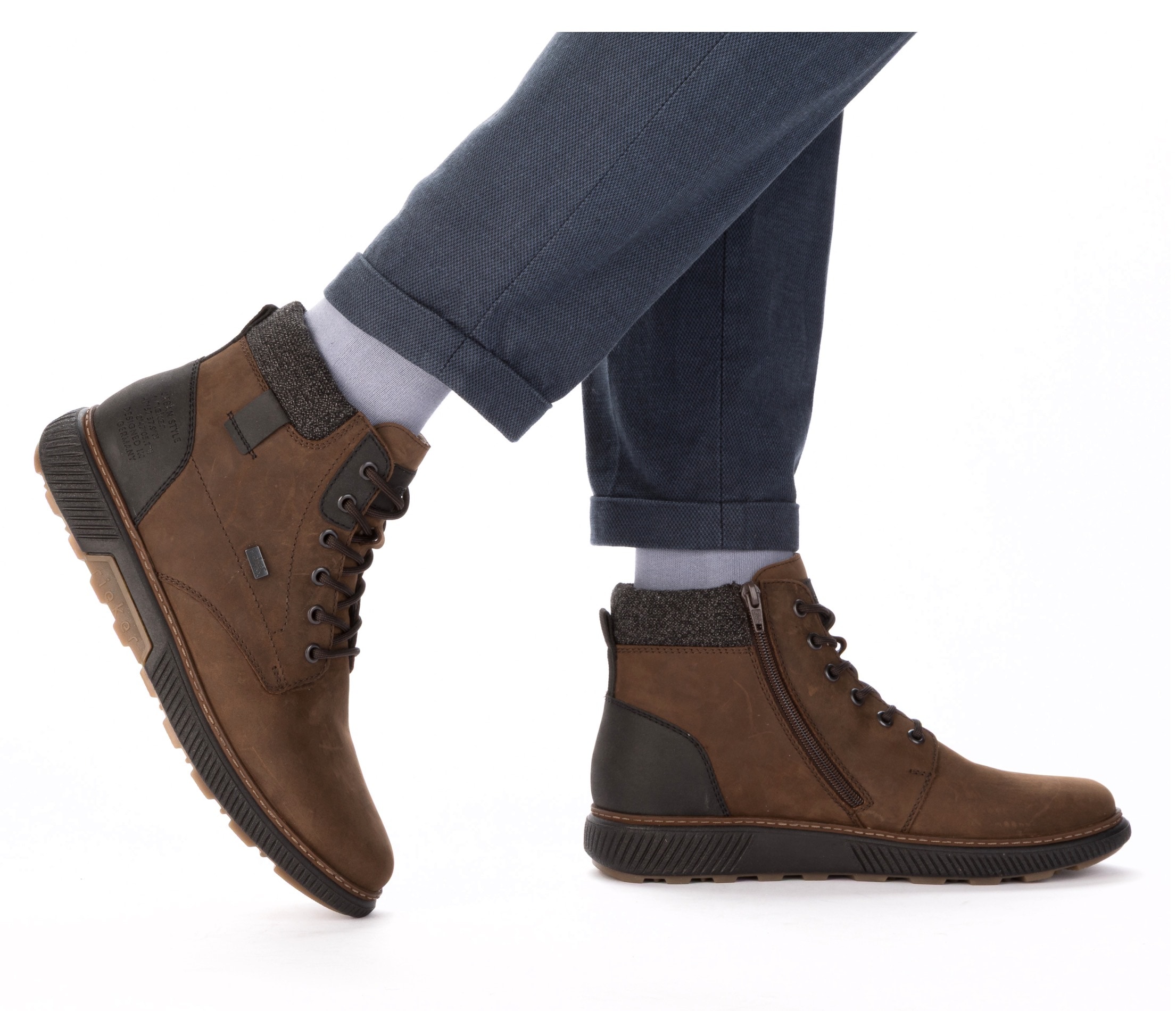 Rieker Winterboots  , High Top Sneaker, Schnürstiefelette mit TEX-Membran, schmale Form