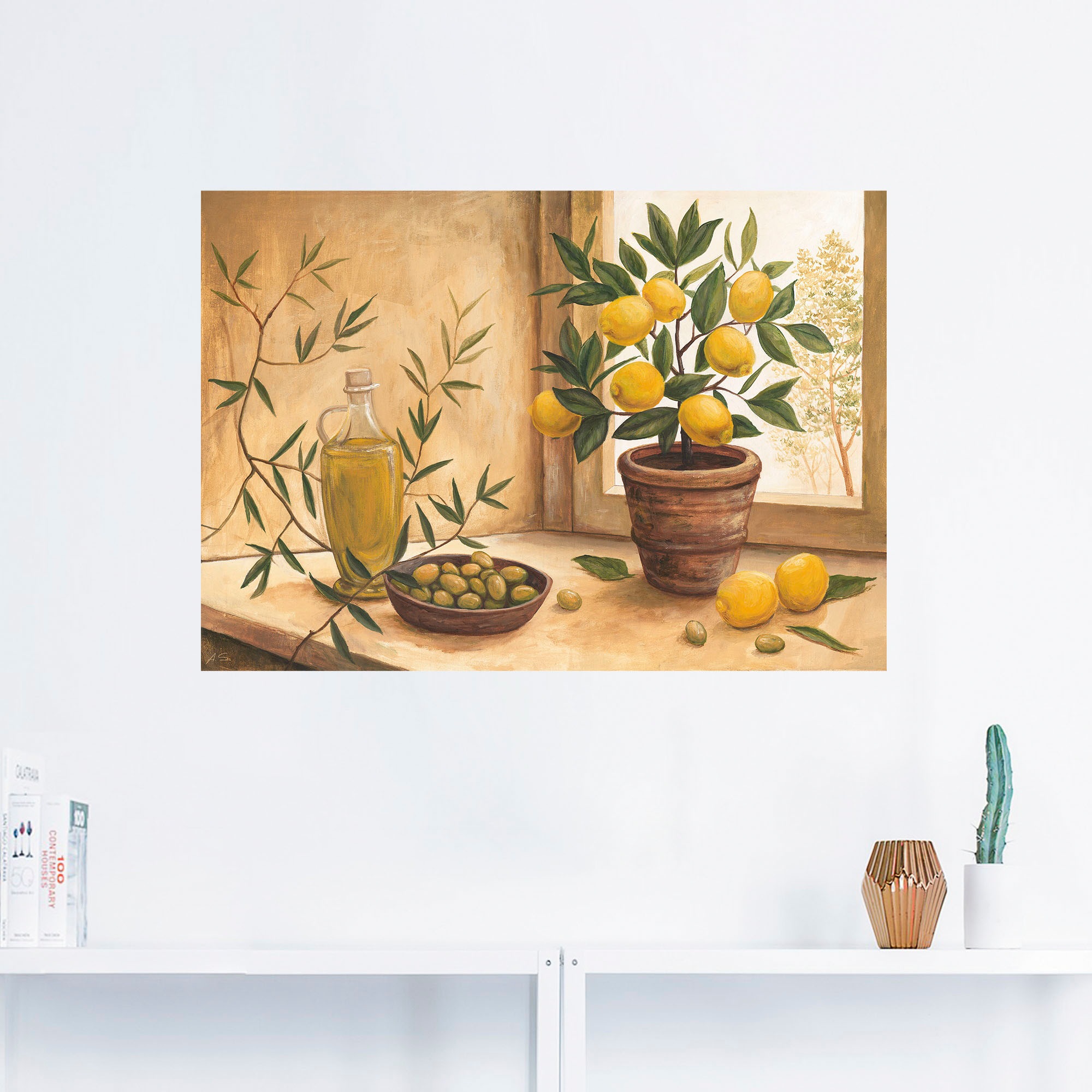 Artland Wandbild »Oliven und Zitronen«, Arrangements, (1 St.), als Alubild, Outdoorbild, Leinwandbild, Poster, Wandaufkleber