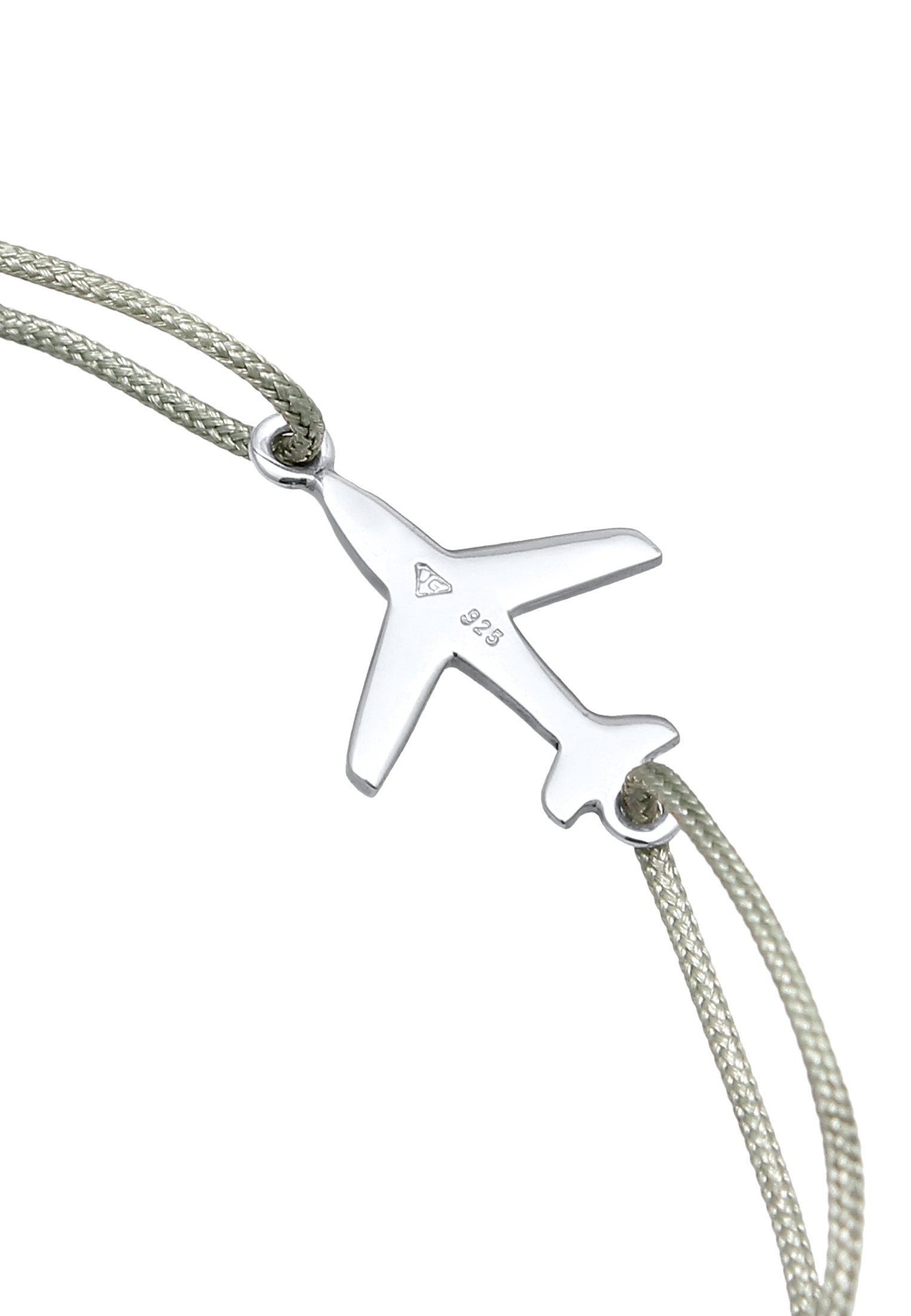 Elli Armkette »Armband Flugzeug Nylon Travel 925 Sterling Silber«