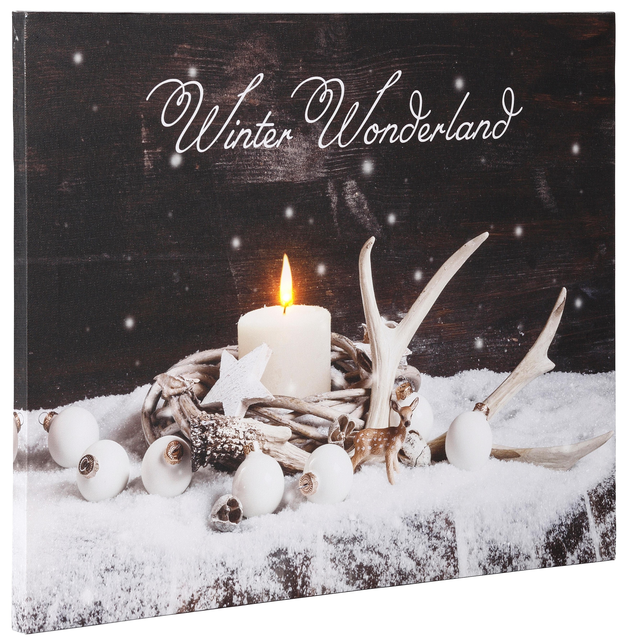 LED-Bild »Winter Wonderland, Weihnachtsdeko«, batteriebetrieben