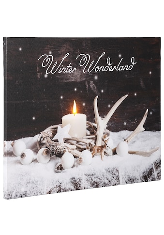 LED-Bild »Winter Wonderland, Weihnachtsdeko«, batteriebetrieben