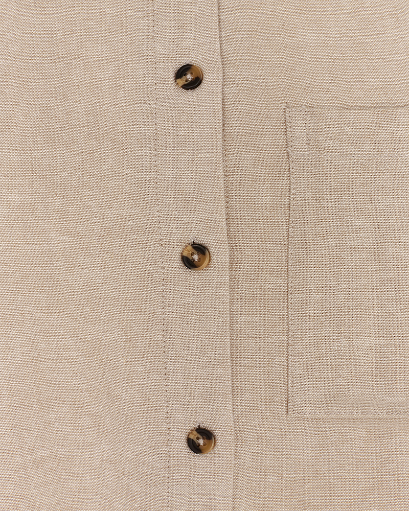 FREEQUENT Hemdbluse »FQLAVA-SH-SIMPLE« aus Leinenmix, mit Brusttasche