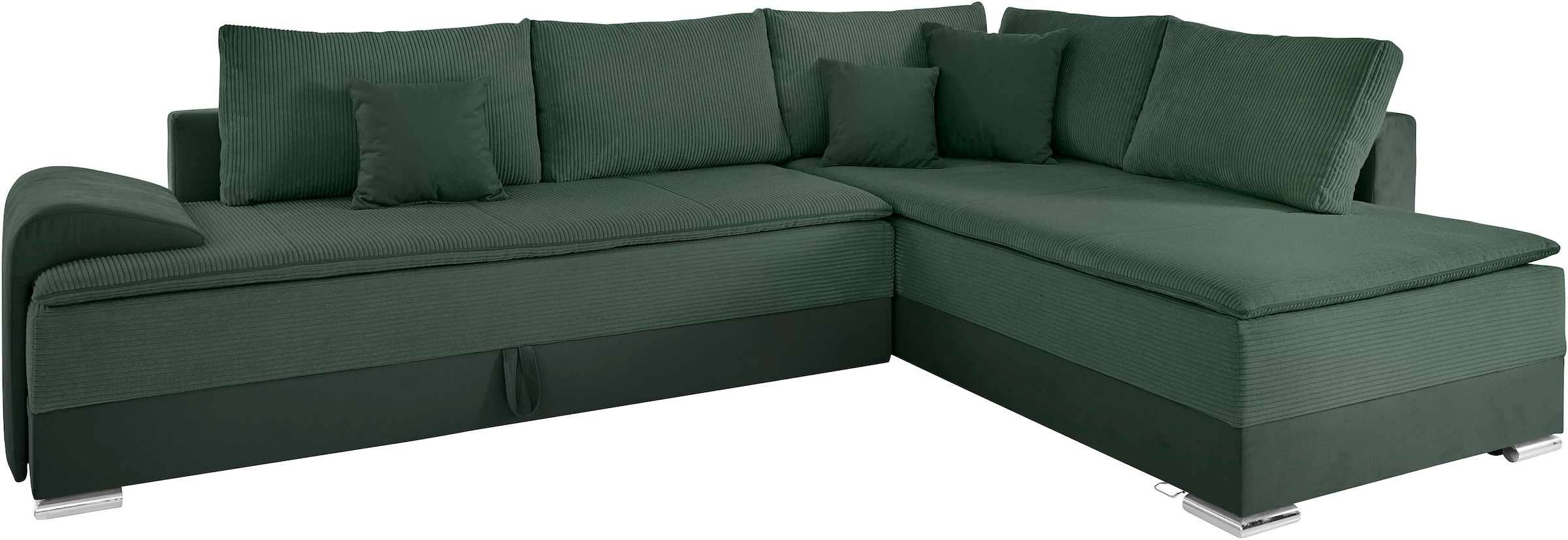 INOSIGN Ecksofa »Night & Day L-Form mit Dauer-Schlaffunktion mit Armlehne«, mit Boxspring-Bettfunktion 180x200 cm und Bettkasten, Dauerschläfer!