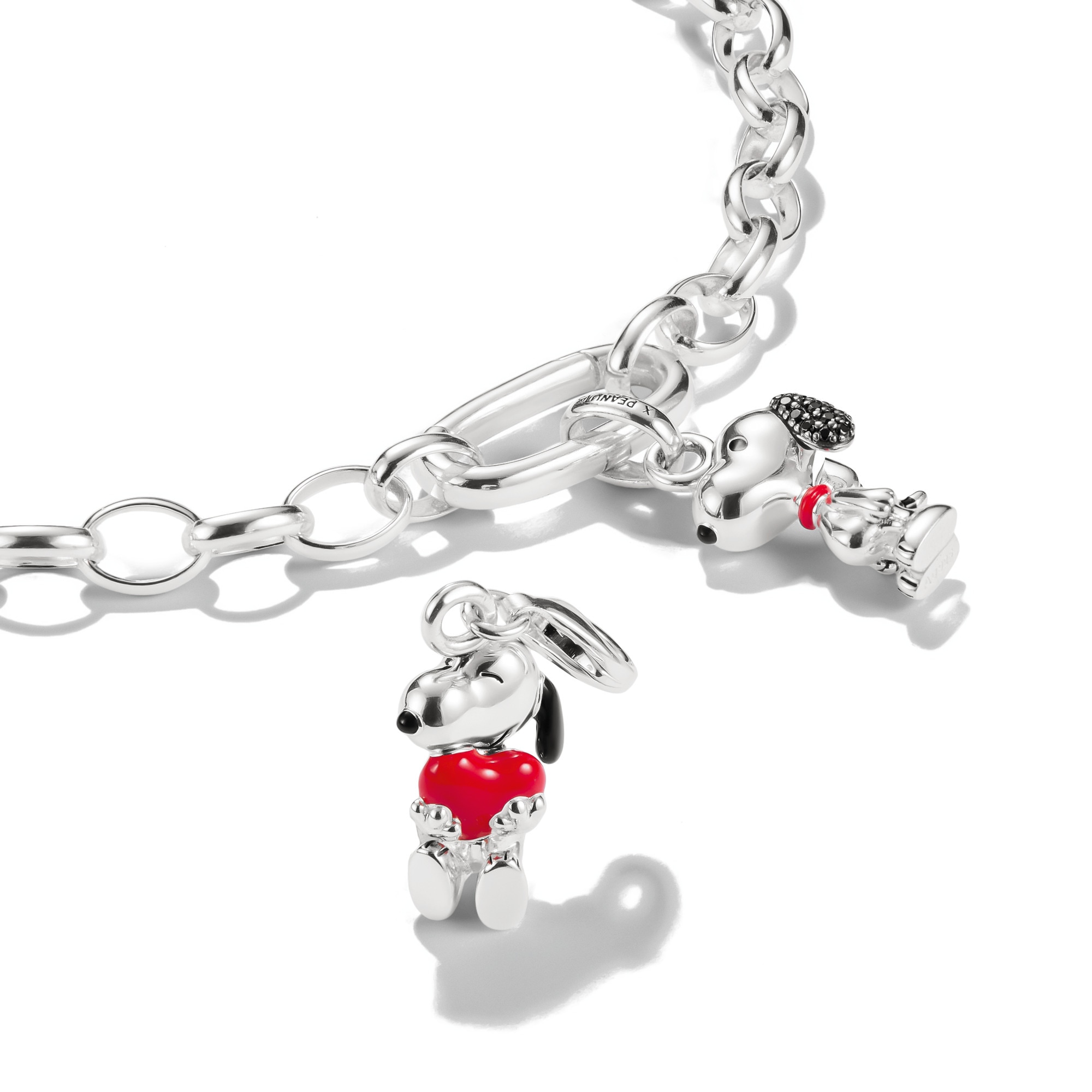 THOMAS SABO Charm-Einhänger »THOMAS SABO x Peanuts Snoopy Pavé Charm - Connect« mit Zirkonia (synth.)