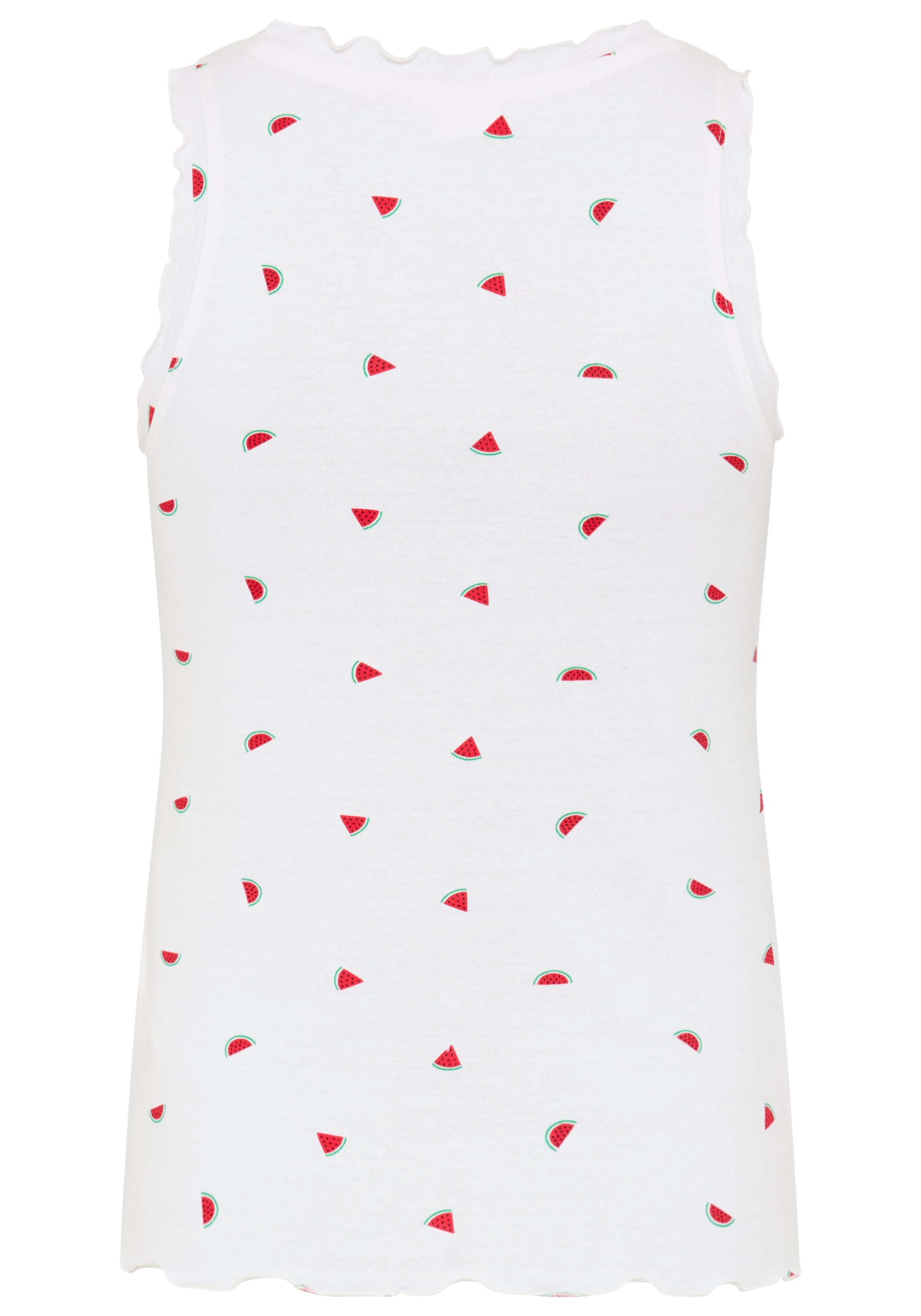 KangaROOS Shirttop hüftlang, mit V-Ausschnitt und Knopfleiste, ärmellos, figurbetont