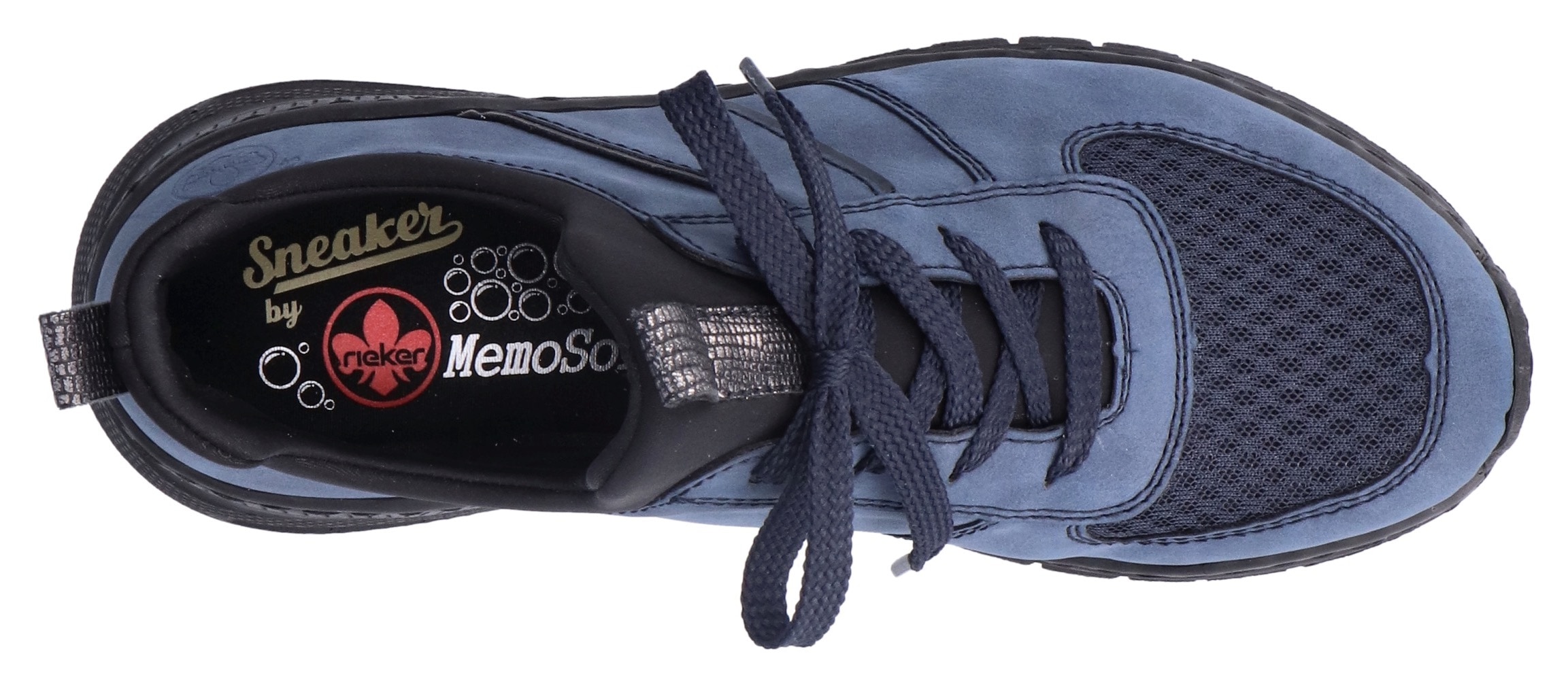 Rieker Slip-On Sneaker, Schlupfschuh, Halbschuh, Freizeitsneaker, weiche MemoSoft-Innensohle