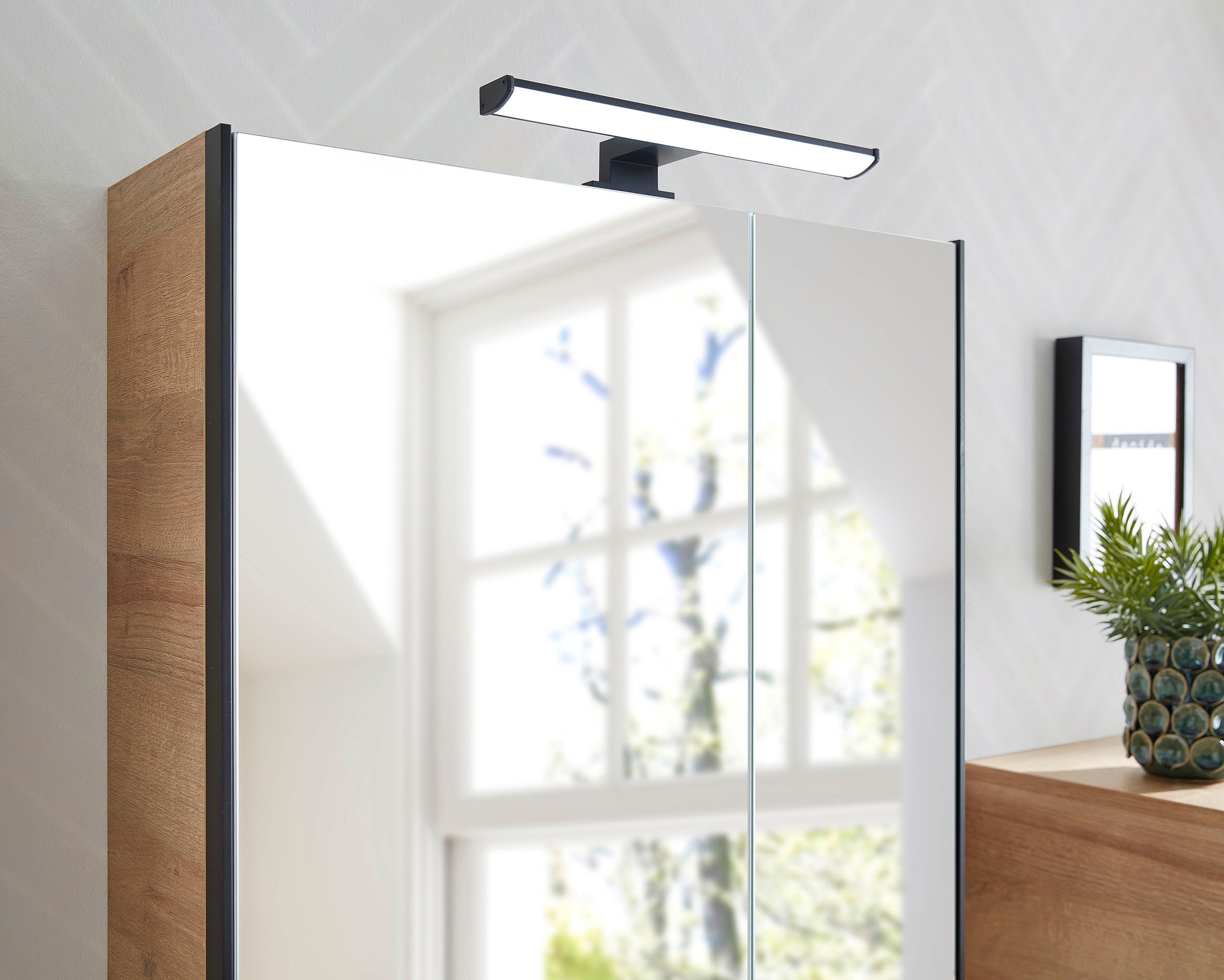 Saphir Badmöbel-Set »Quickset 395 5-teilig, Waschbeckenunterschrank mit LED-Spiegelschrank« 6 Stk. tlg.