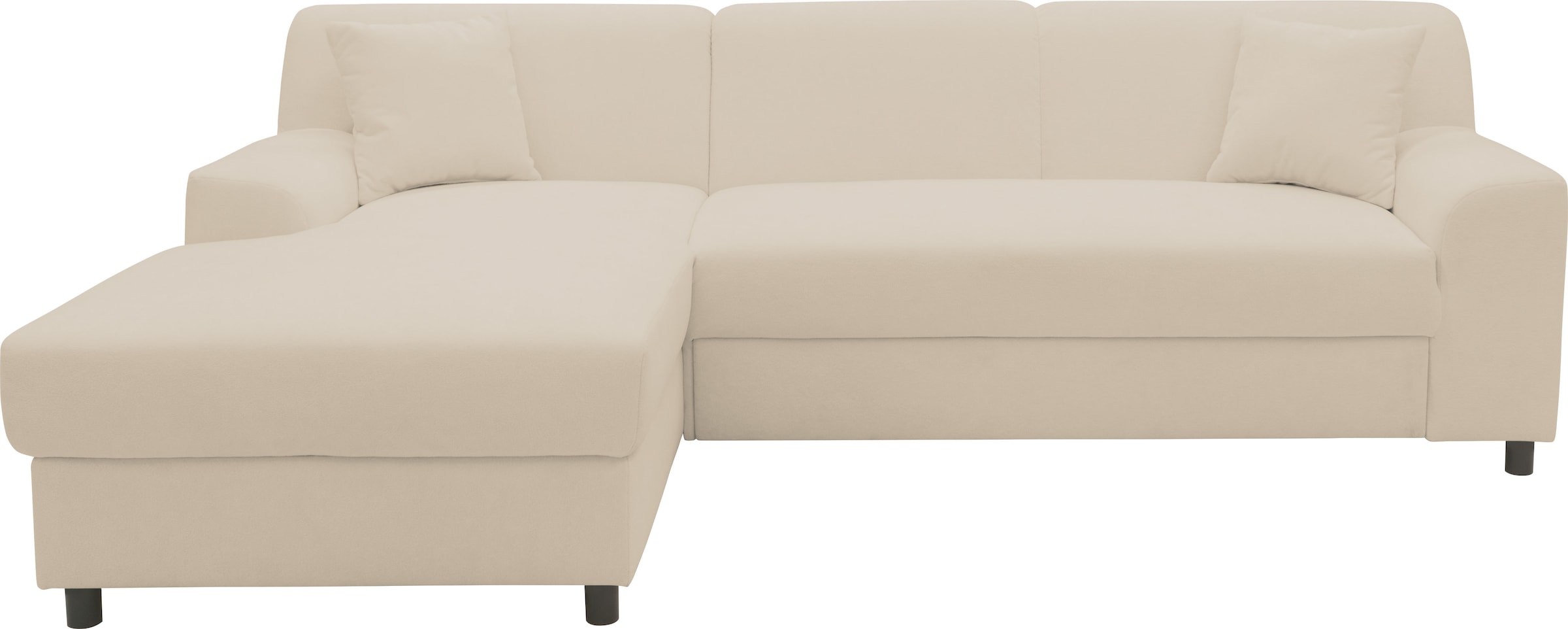 INOSIGN Ecksofa »Turah 2, L-Form, in Cord u. wasserabweisender Microfaser, Federkern«, B/T/H: 241/146/79 cm, incl. Zierkissen, wahlweise mit Bettfunktion