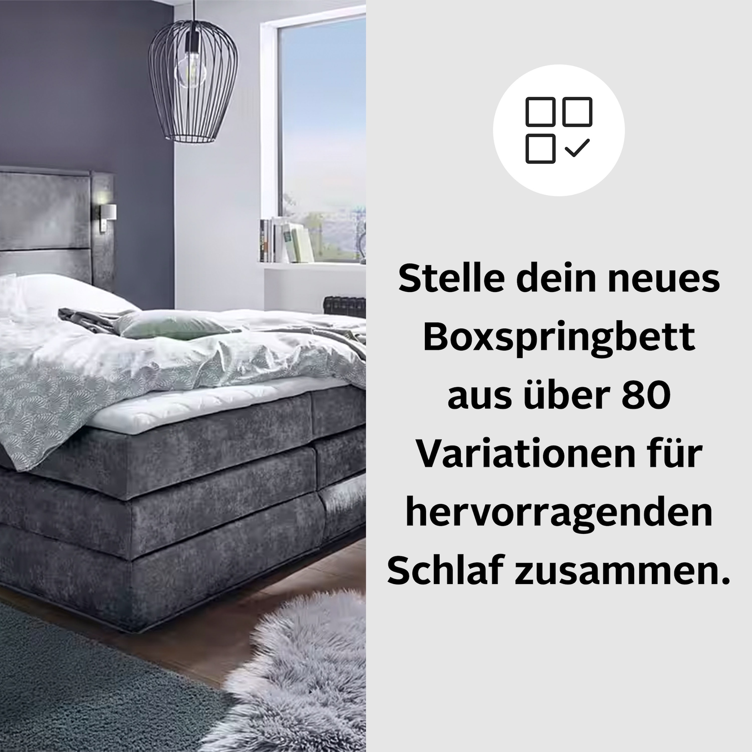 COLLECTION AB Boxspringbett Copenhagen, inklusive Bettkasten und Topper, wahlweise mit LED-Beleuchtung