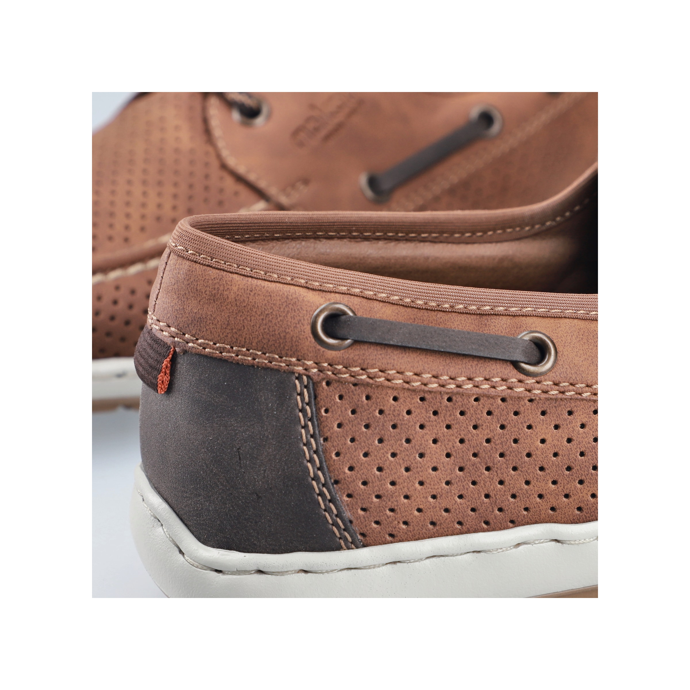 Rieker Bootsschuh  Mokassin, Halbschuh, Frühlingsschuh mit Perforation