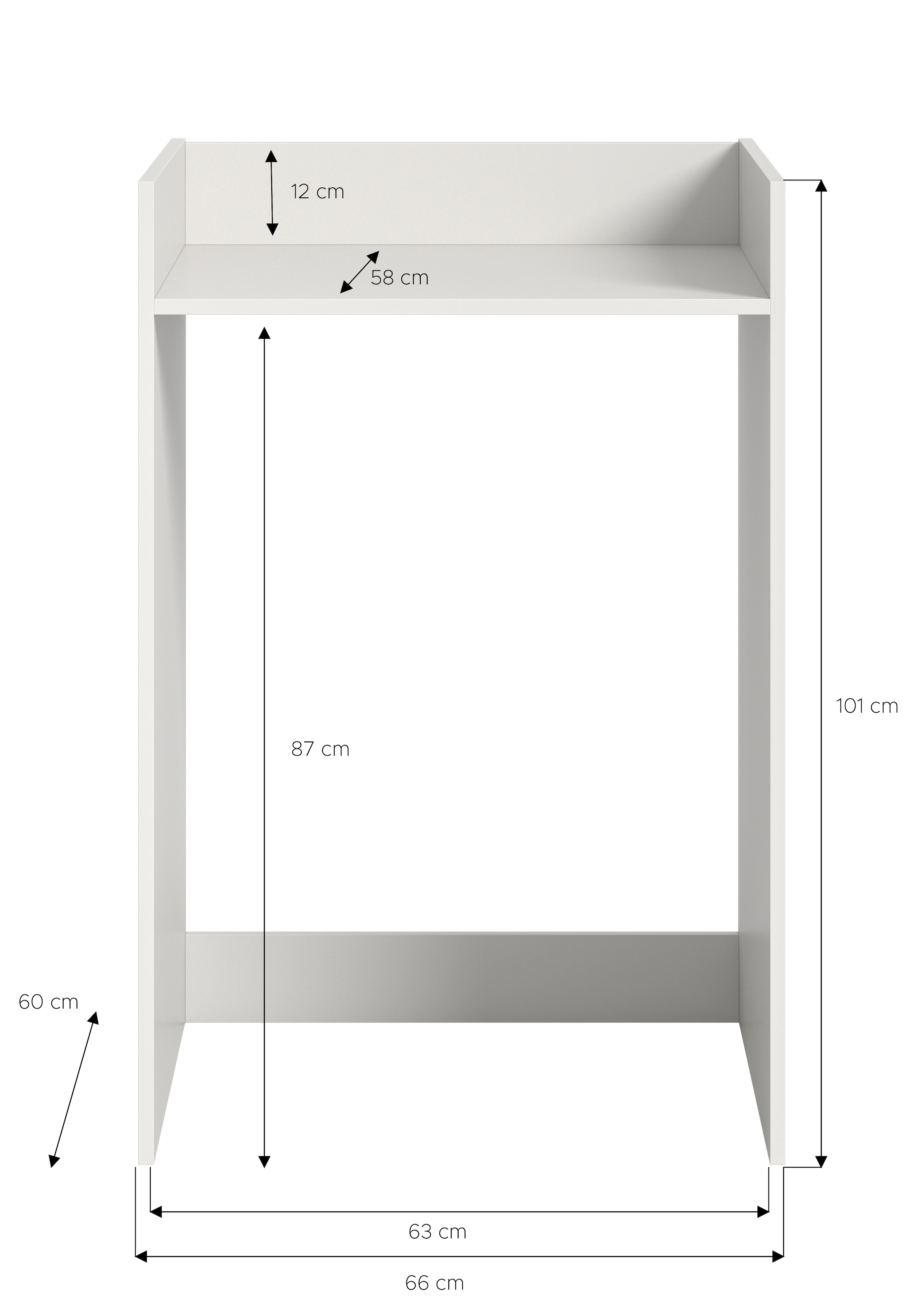 welltime Waschmaschinenumbauschrank »Falas, Breite 66 cm, für Waschmaschine & Trockner, mit Ablagefläche«, Überbauschrank, Umbauschrank, Waschmaschinenschrank