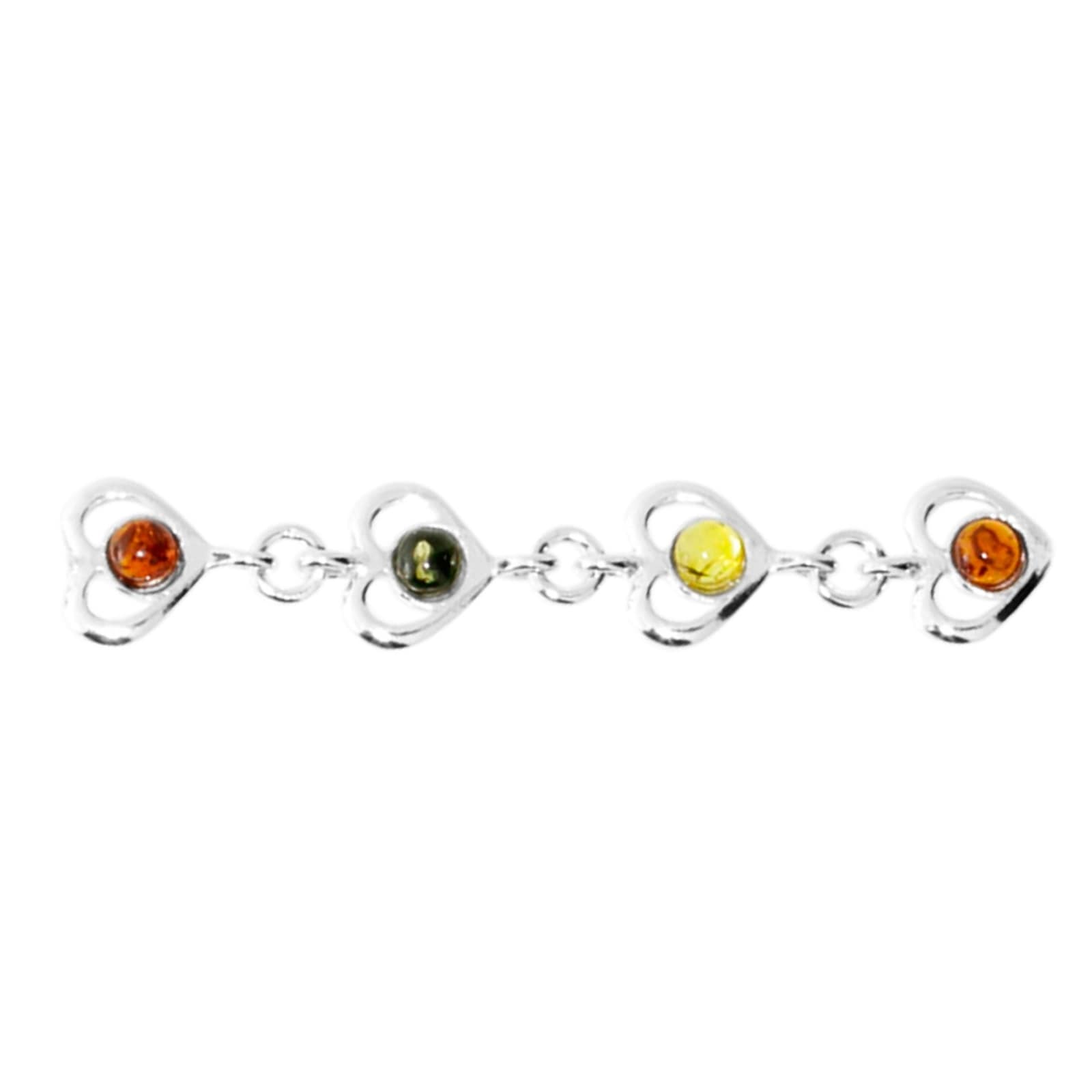 OSTSEE-SCHMUCK Armband »- kleines Herz - Silber 925/000 - Bernstein«