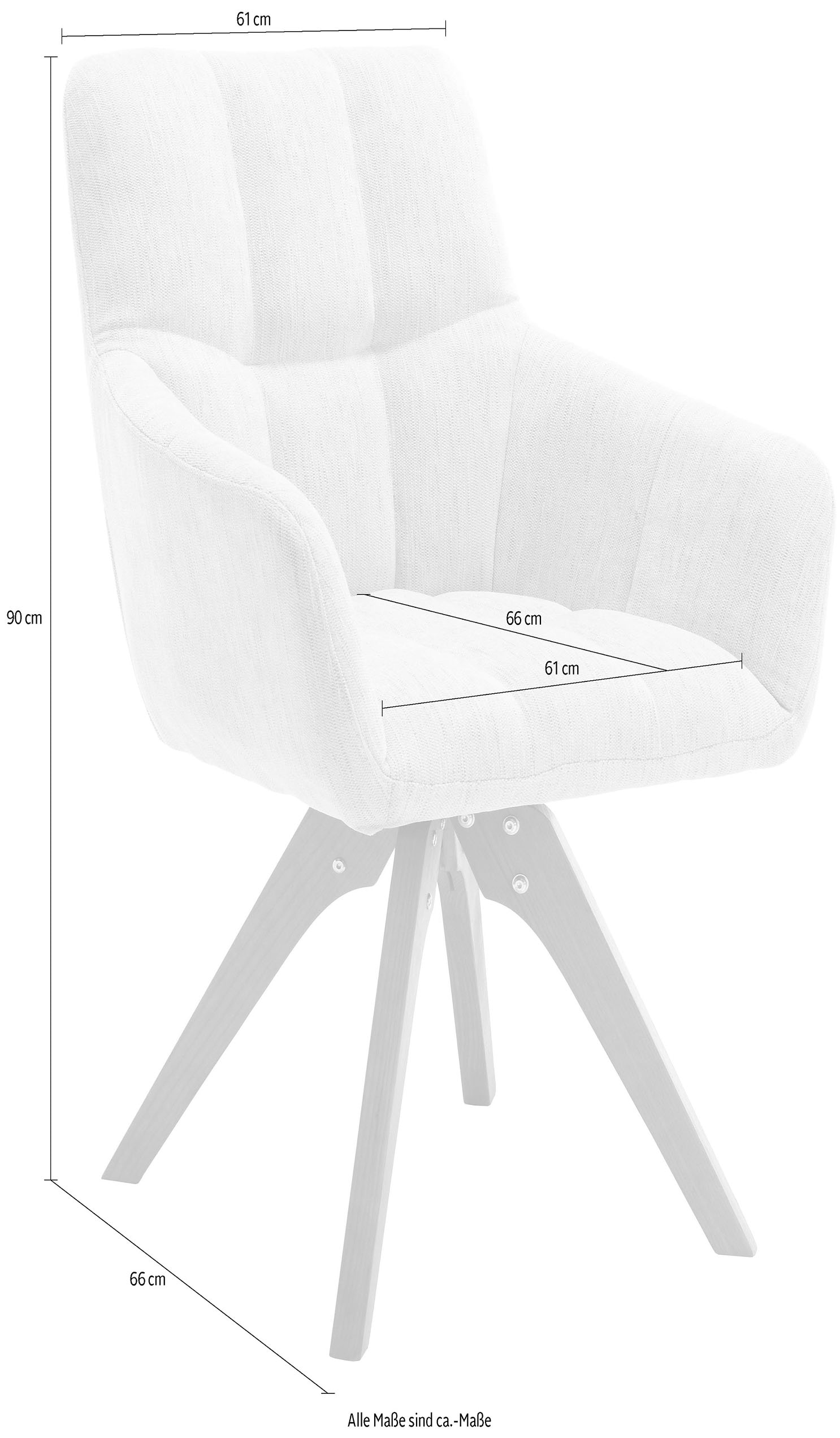 Home affaire Drehstuhl »Nizza, TOPSELLER!«, (Set), 2 St., Boucle, 180 Grad Drehfunktion, komfortable Polsterung, stabiles Gestell