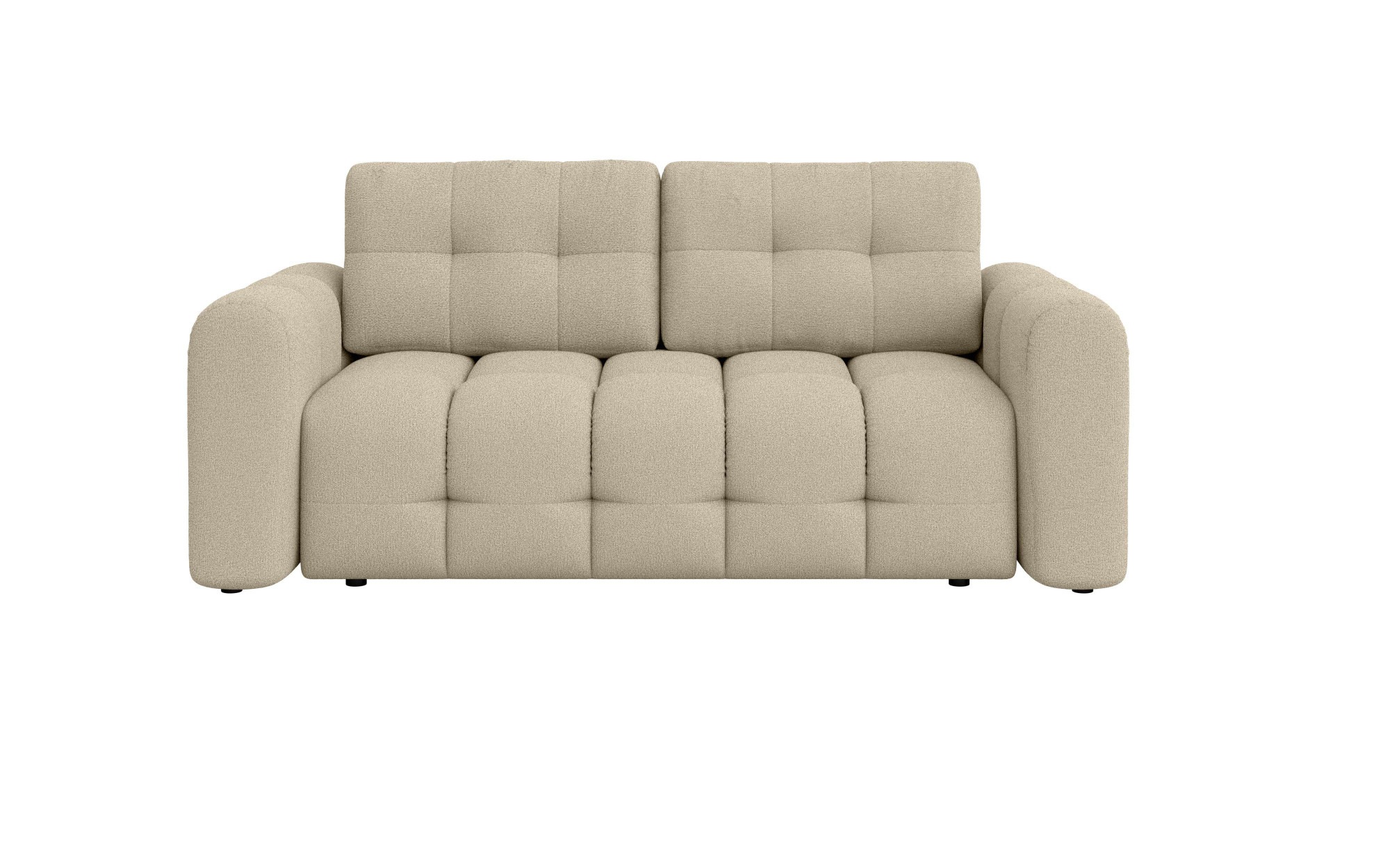 INOSIGN 2-Sitzer »Manilla, trendige Steppung, 2 Rückenkissen, B/T/H 195/107/91 cm«, mit Wellenunterfederung, in verschiedenen Materialien und Farben