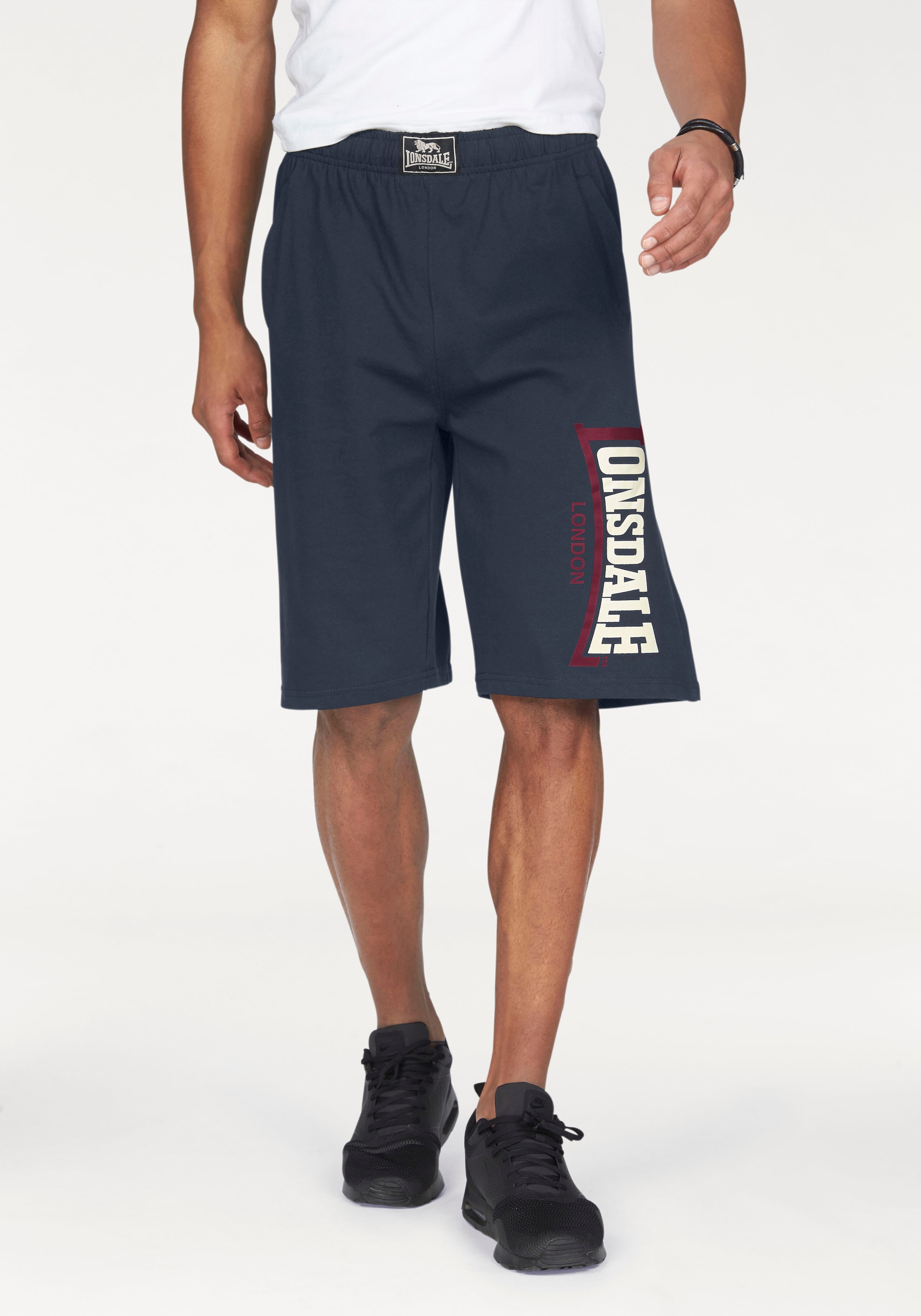 Lonsdale Sweatshorts »LOGO JAM«  mit seitlichen Eingrifftaschen, aus Baumwolle, bequeme Passform