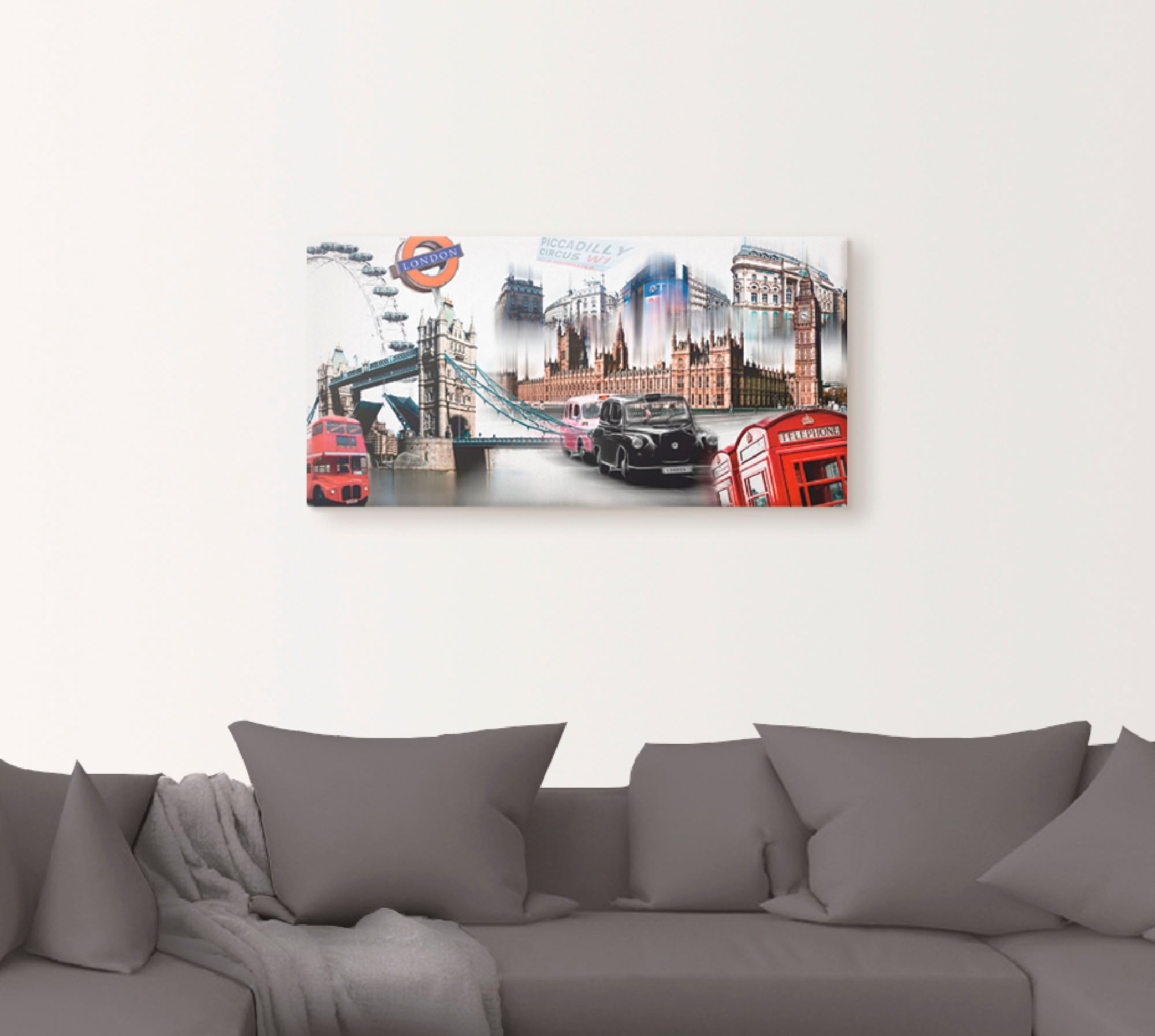 Artland Wandbild »London Skyline Collage IV«, Großbritannien, (1 St.), als Leinwandbild, Poster, Wandaufkleber in verschied. Größen