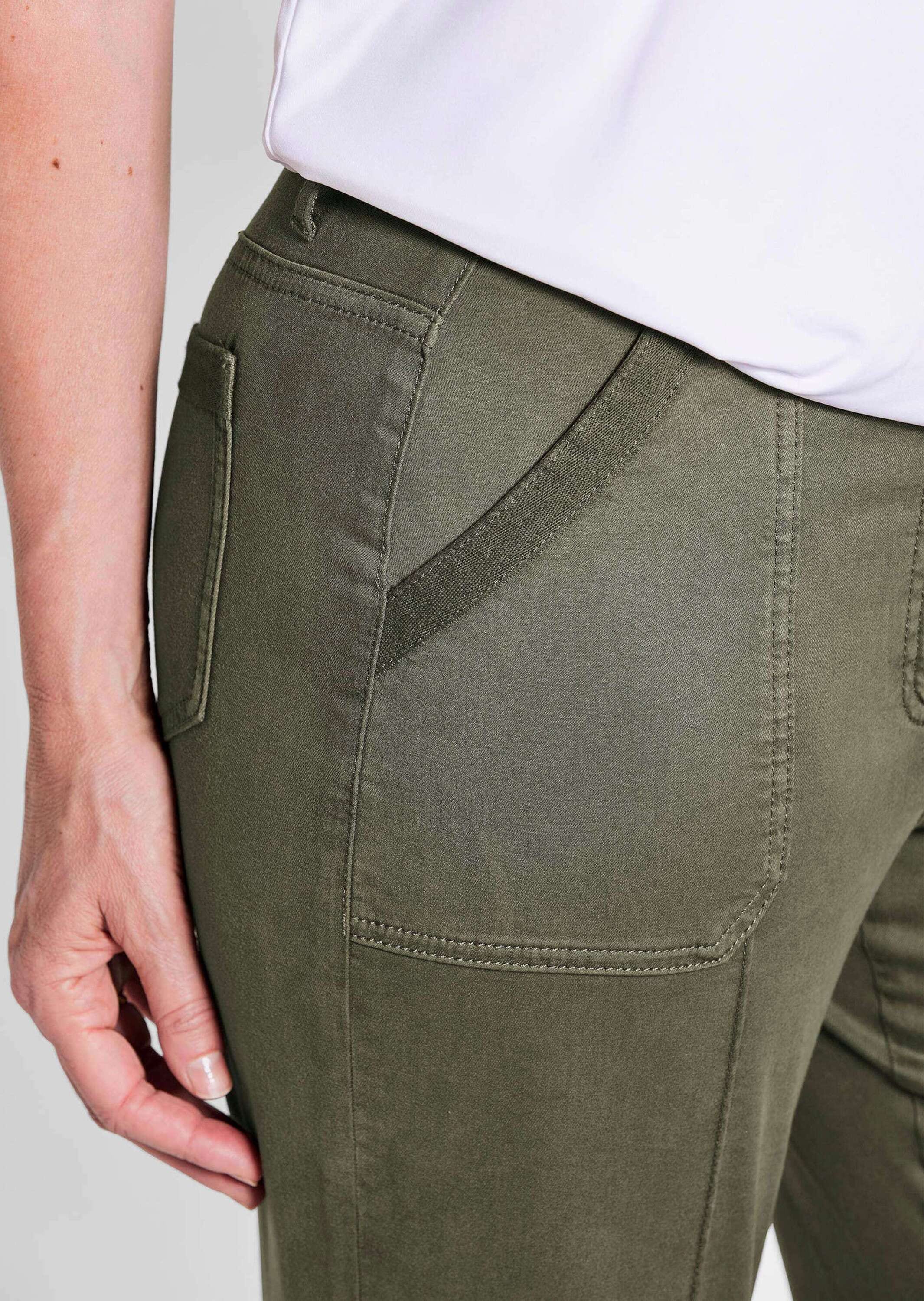 GOLDNER Stoffhose »Grüne, konische Hose SARA, sportiv«