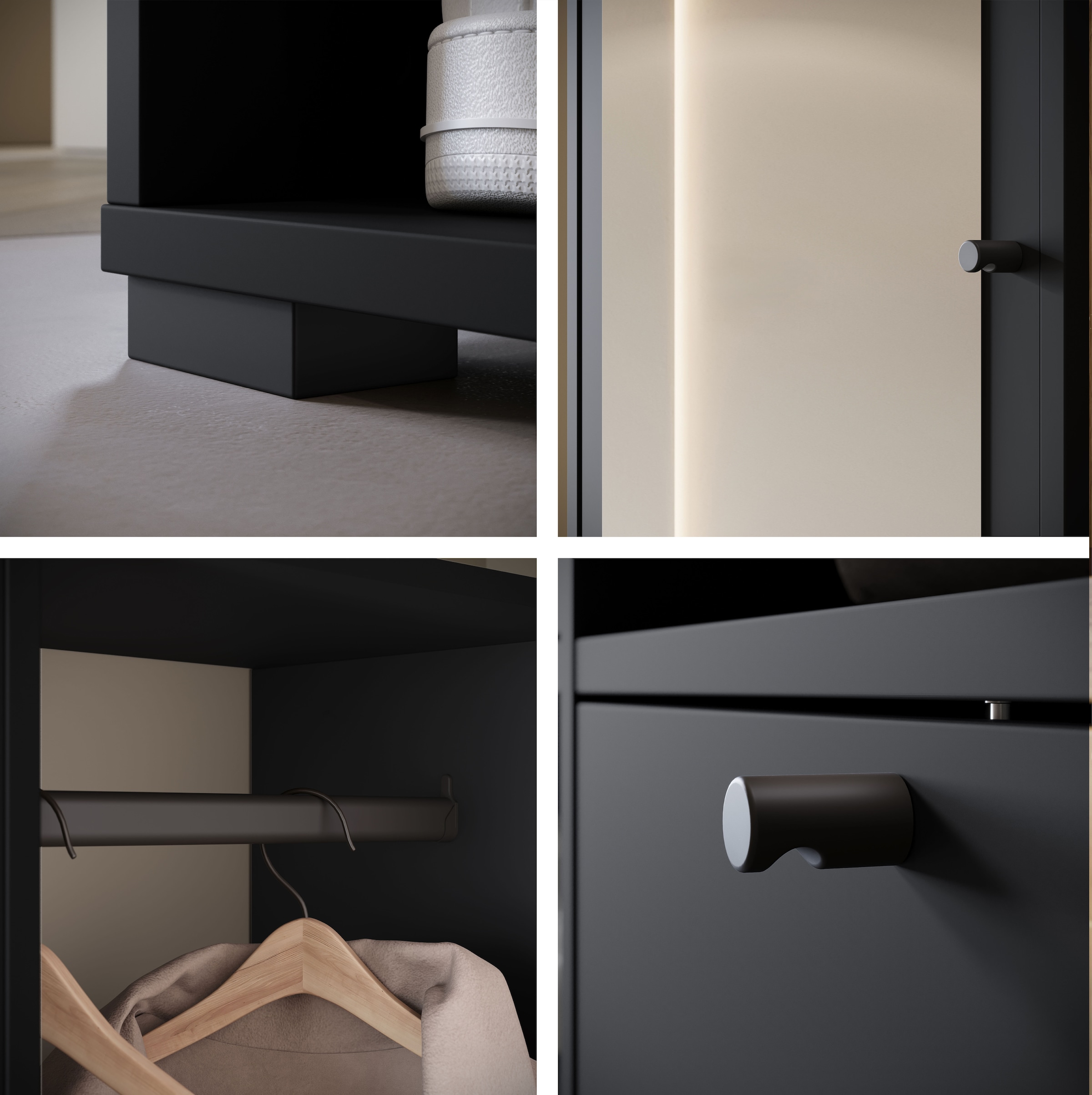 Home affaire Garderoben-Set »Garderobe mit Spiegel, Sitzbank und Kleiderstange« 1 Stk. tlg.