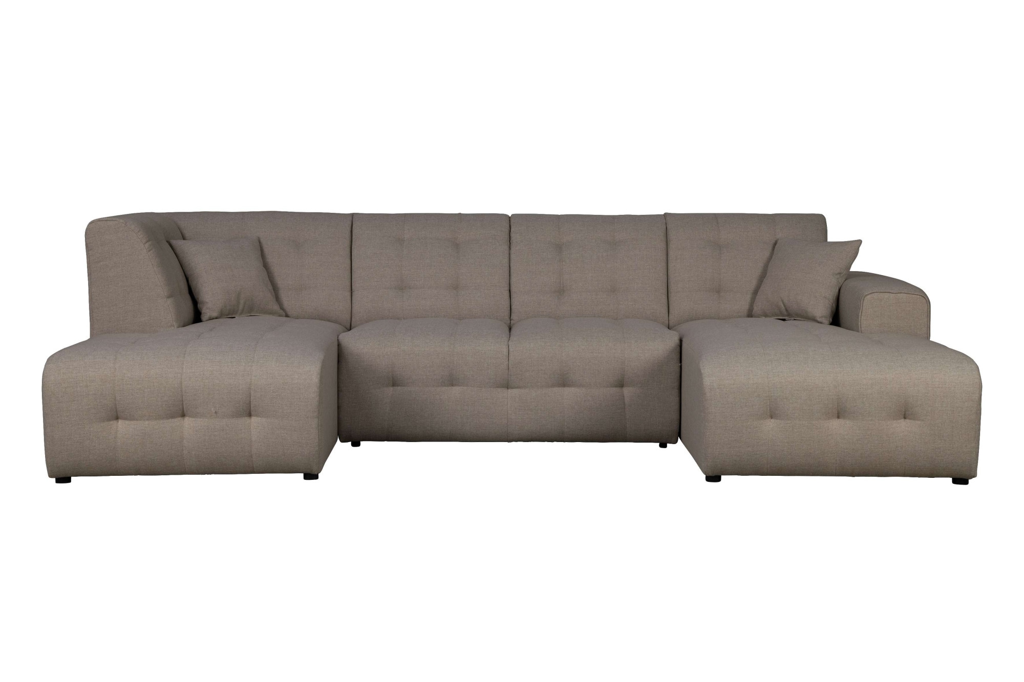 Home affaire Wohnlandschaft »Nosia U-Form« incl. 2 Zierkissen, mit feiner Steppung