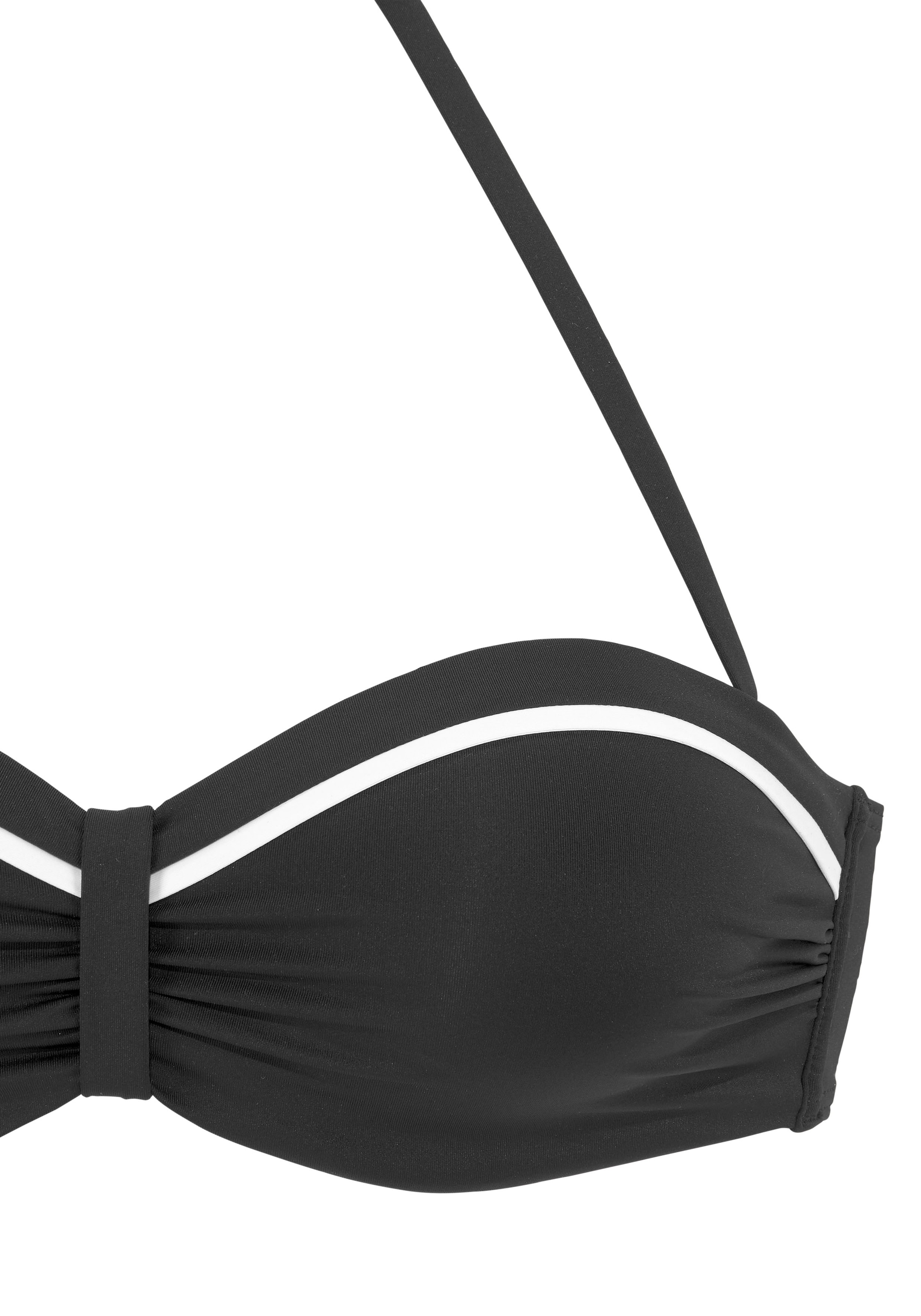 Vivance Bügel-Bandeau-Bikini-Top »Lorena«, mit kontrastfarbenem Piping