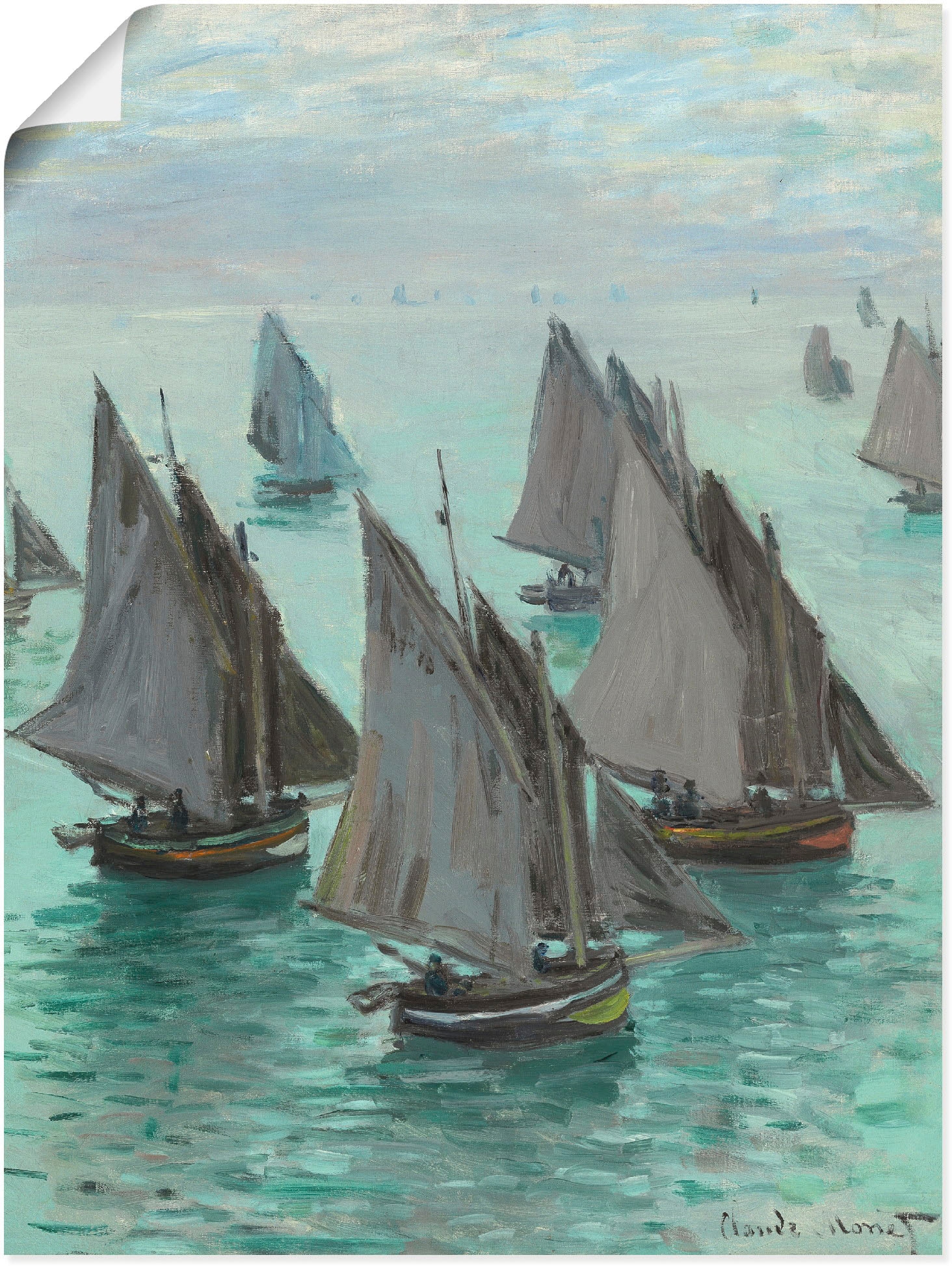 Artland Wandbild »Fischerboote bei ruhigem Wetter« Boote & Schiffe 1 Stk. tlg. als Leinwandbild, Poster in verschied. Größen