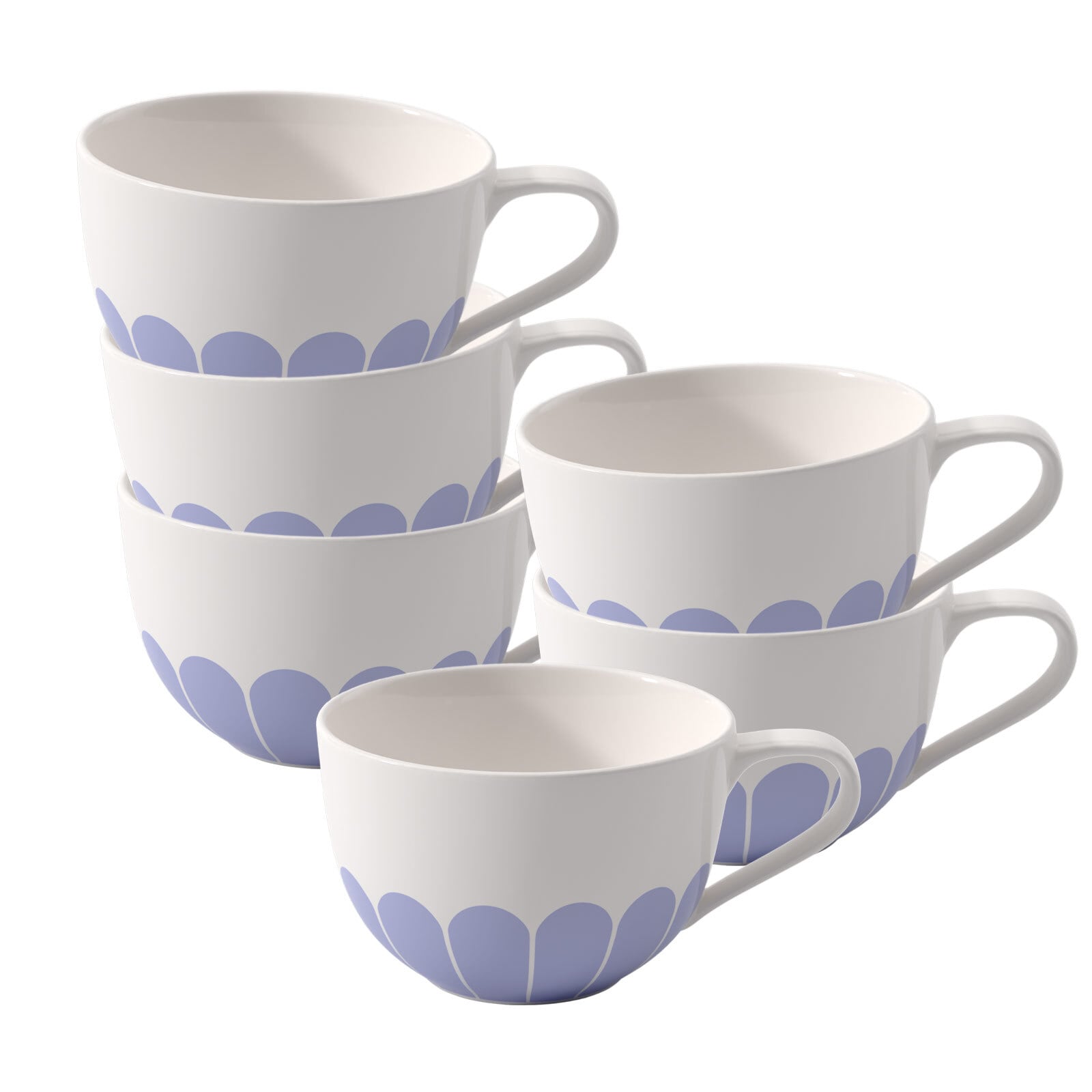 Villeroy & Boch Tasse »Cappuccinotassen Fleur Couleur 300 ml 6er Set« Spülmaschinenfest, Mikrowellensicher