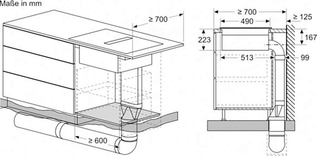 NEFF Kochfeld mit Dunstabzug »V56NBS1L0«, mit einfacher Touch Control Bedienung