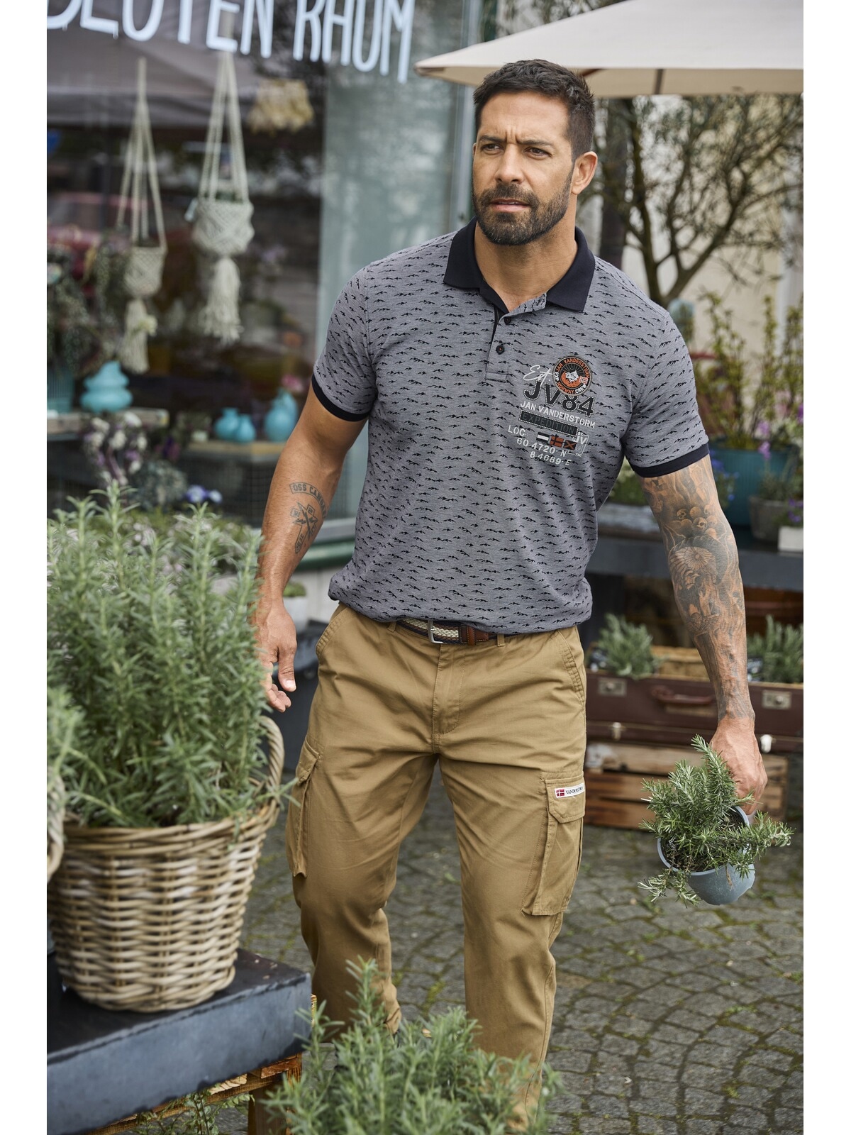 Jan Vanderstorm Poloshirt »Poloshirt HALVESEN«, (1 tlg.)