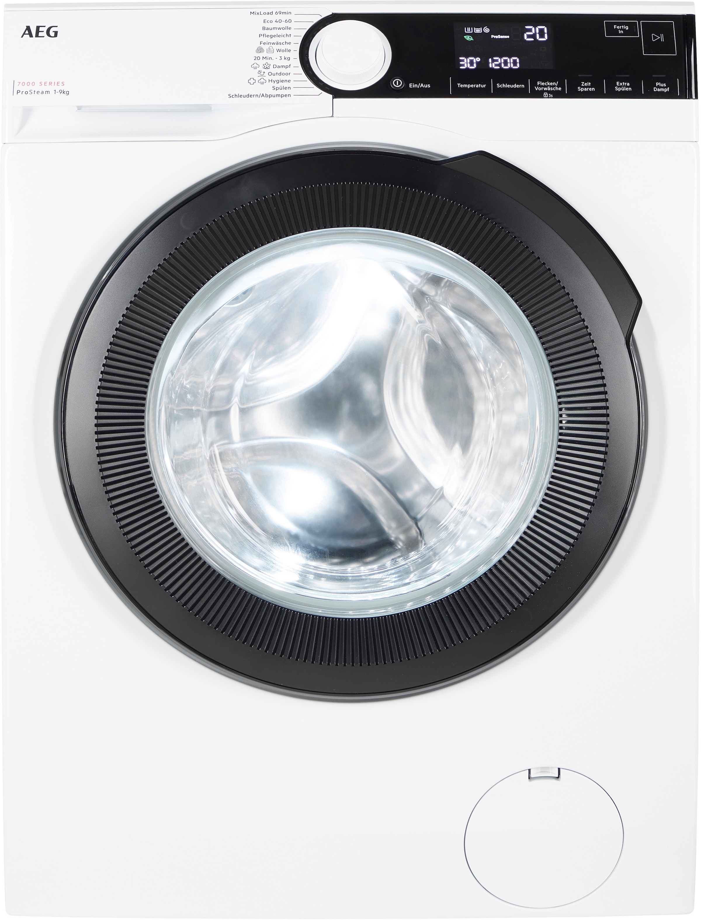 AEG Waschmaschine 7000 ProSteam® »LR7GA49FL« 9 kg 1400 U/min ProSteam®: Auffrischen mit Dampf statt Waschen und 96 % Wasser sparen