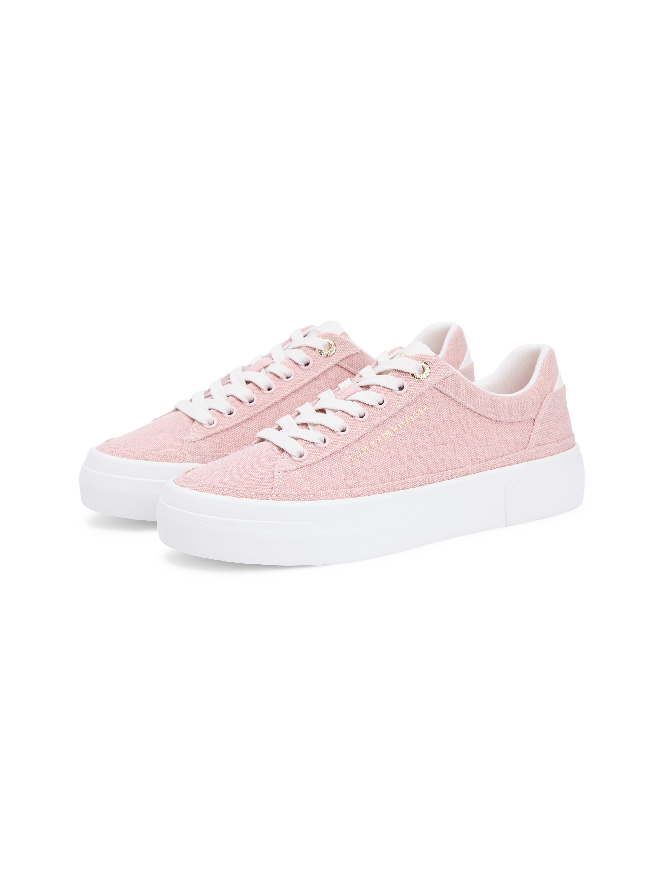 Tommy Hilfiger Plateausneaker »TH FOXING PLATFORM WASHED CANVAS«  Freizeitschuh, Halbschuh, Schnürschuh im angesagten Jeans-Look