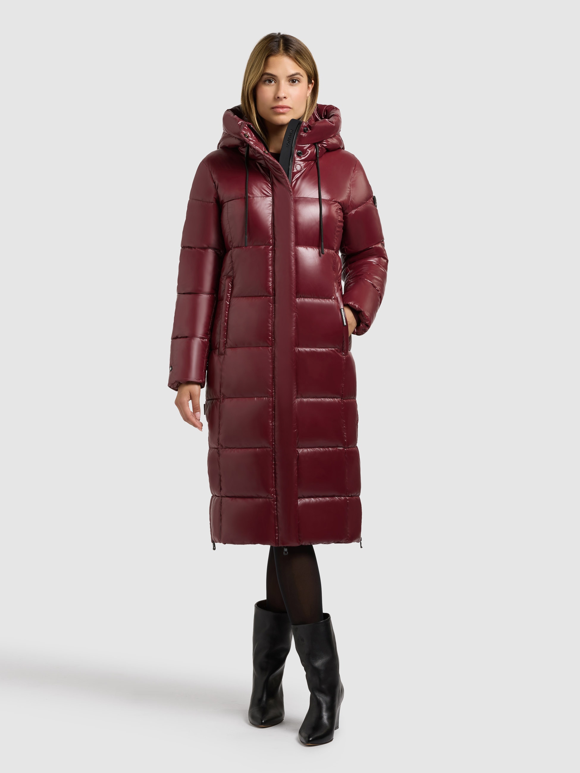 khujo Steppmantel »WILLA«, praktische Seitenschlitze mit Reißverschluss
