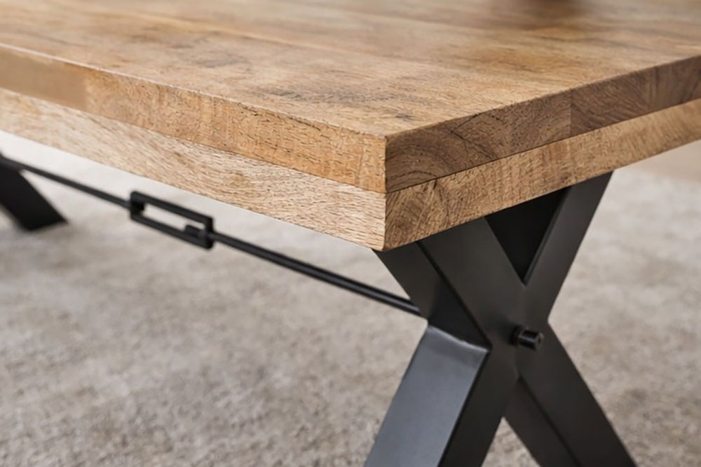 Stolkom Couchtisch »Dehli Couchtisch B/H/T 110x46x60 cm« 1 Stk. tlg. Oberfläche uneben, Traverse