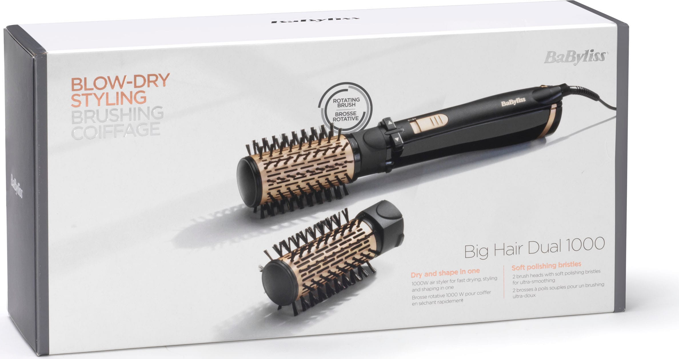 BaByliss Warmluftbürste »Big Hair 1000 AS962E«, 2 Aufsätze