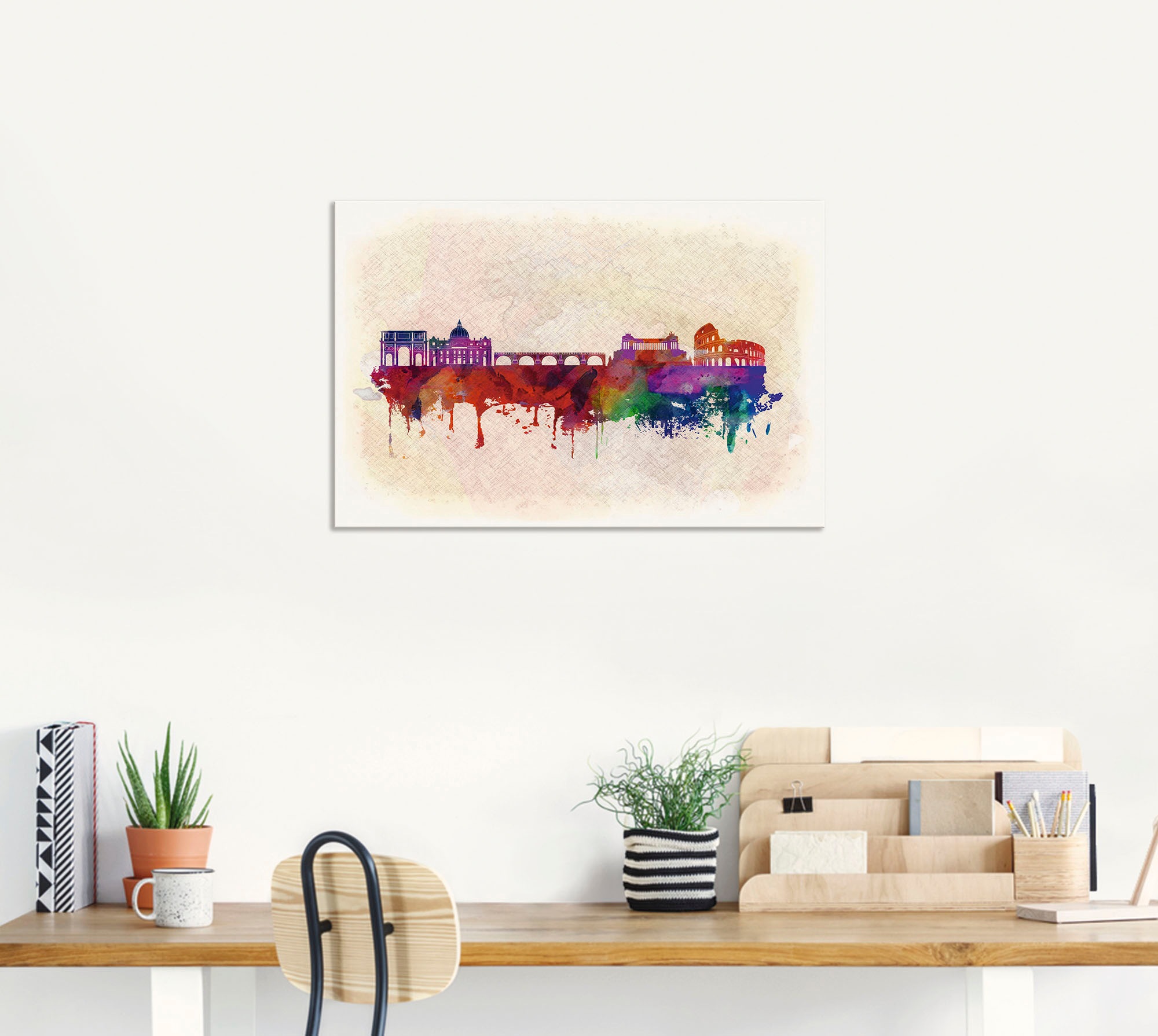 Artland Wandbild »Rom Italien Skyline«, Italien, (1 St.), als Alubild, Leinwandbild, Wandaufkleber oder Poster in versch. Größen