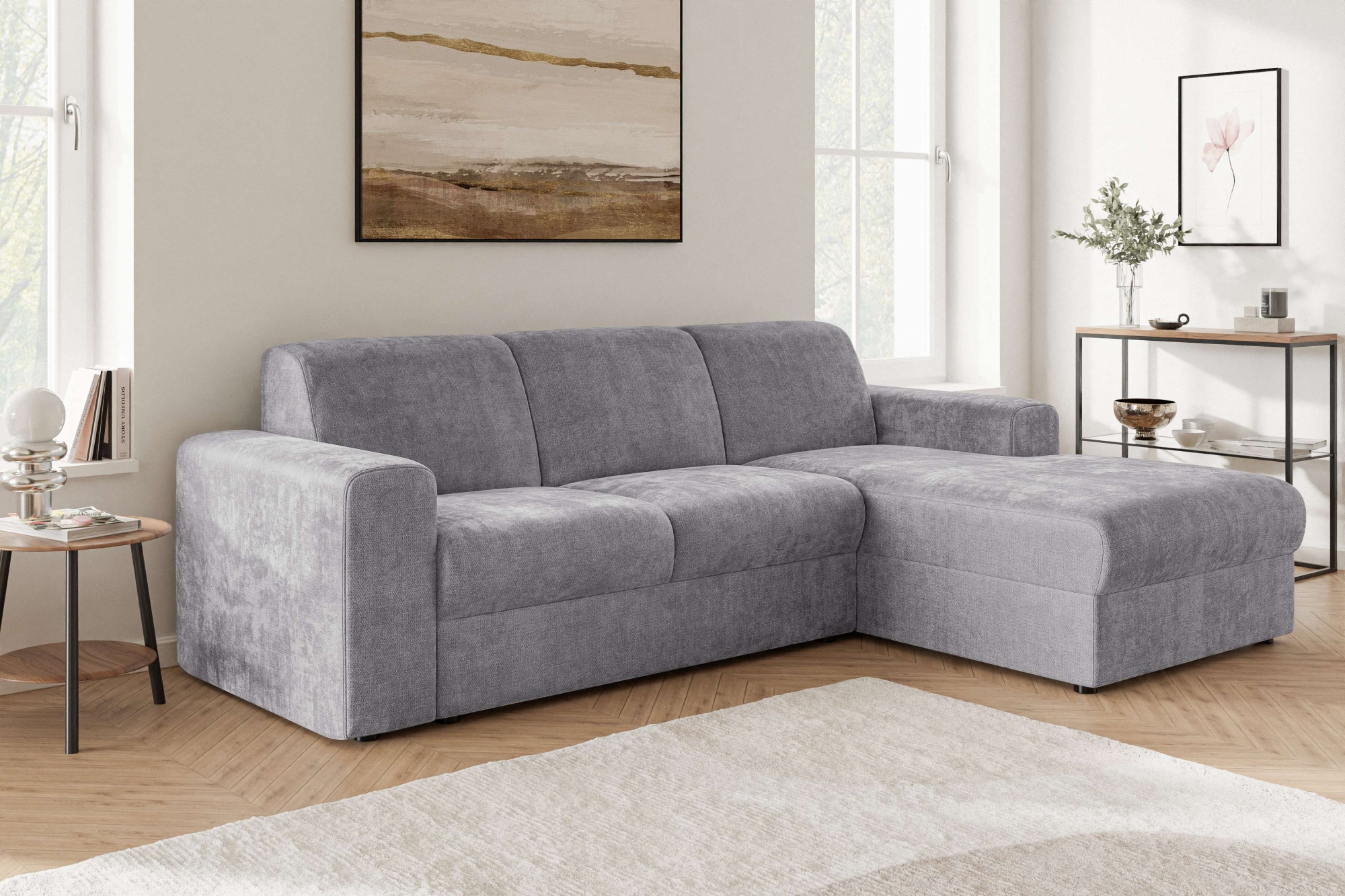 OTTO home Ecksofa »BORNHOLM 2.0 L-Form, Breite 220 cm, Verlässliche Qualität, Chenille« Recamiere links/rechts bestellbar, Bezug - Chenille oder Struktur
