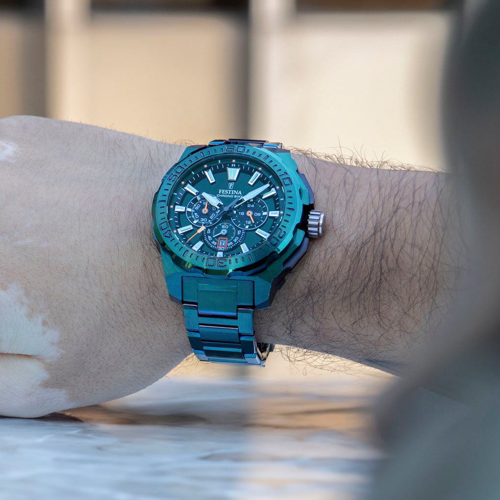 Festina Chronograph »Chrono Bike 2025 Special Edition« Quarzuhr, Armbanduhr, Herrenuhr, Edelstahlarmband