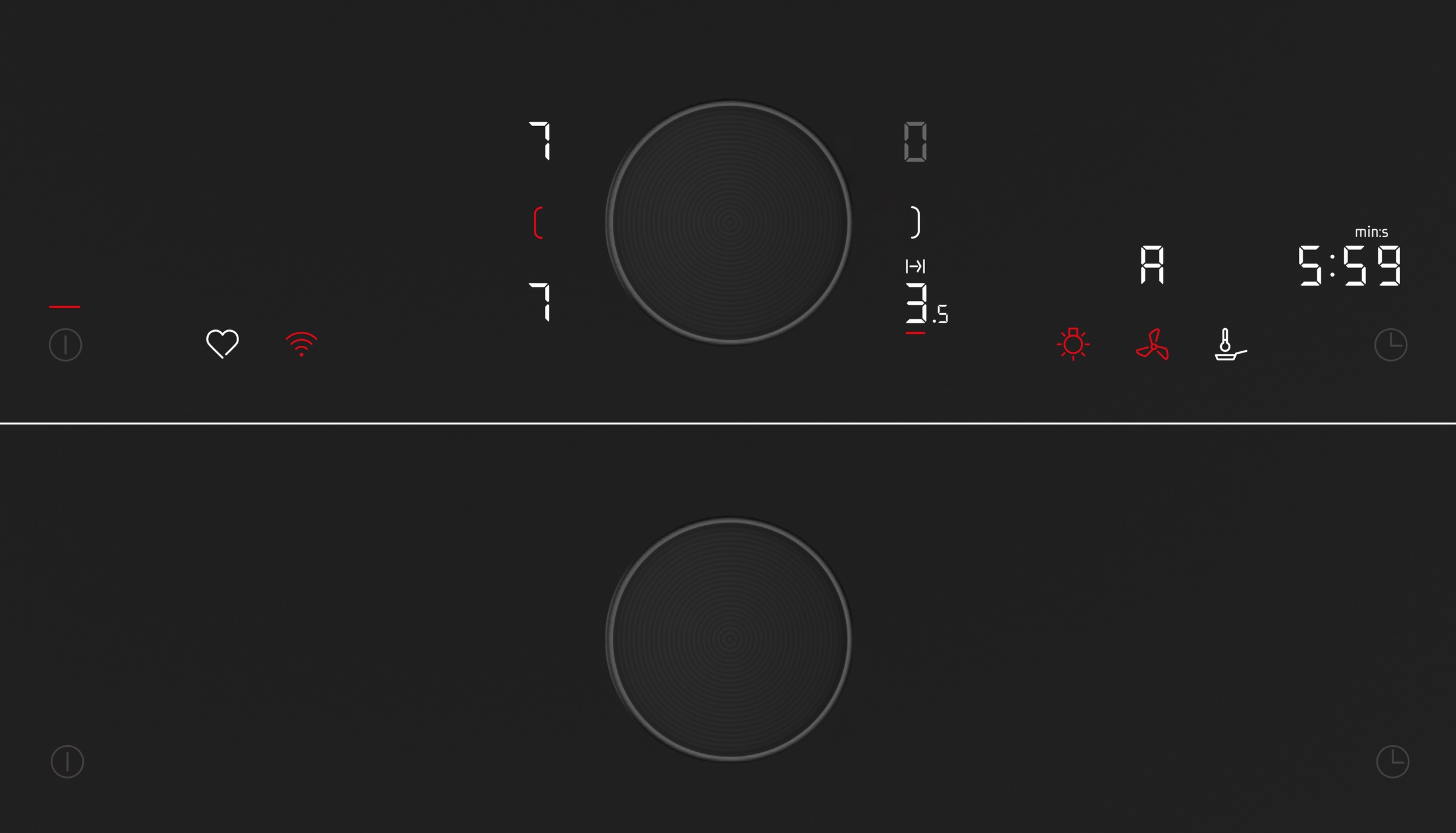 NEFF Induktions-Kochfeld »T56NUQ4A0« Induktionskochfeld im Matt Black Design mit Twist Pad® Steuerung.